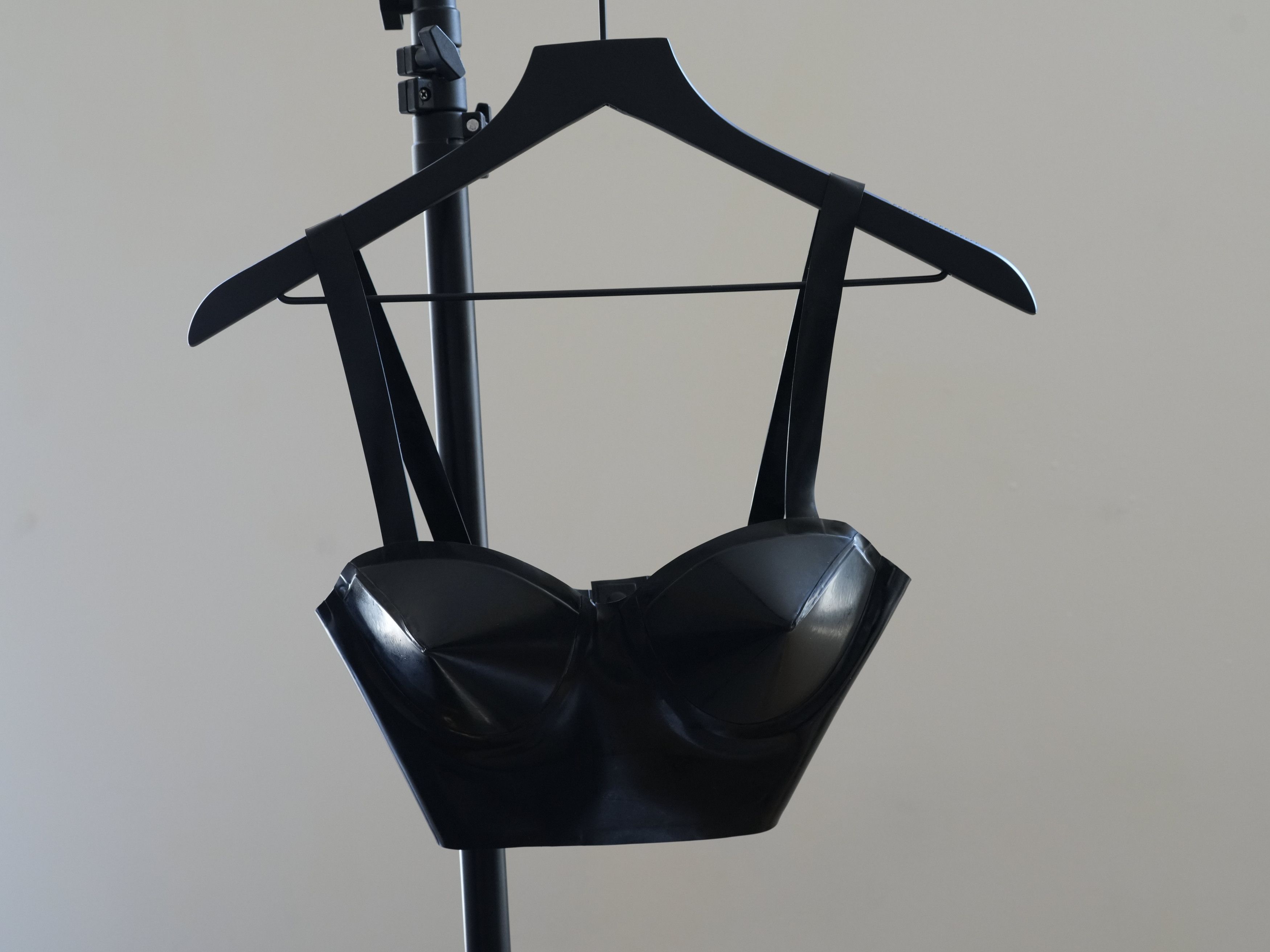 image of Maison Margiela Latex Underwear Set in Black, Women's (Size Small)