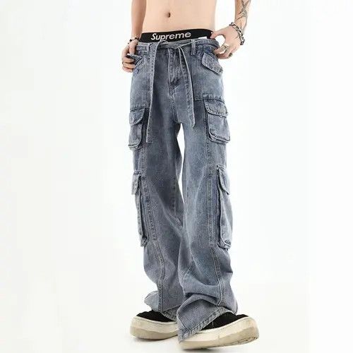 Japanese Brand × Jean Vintage Distressed Cargo Jeans Size US 26 / EU 42 - 2 Thumbnail