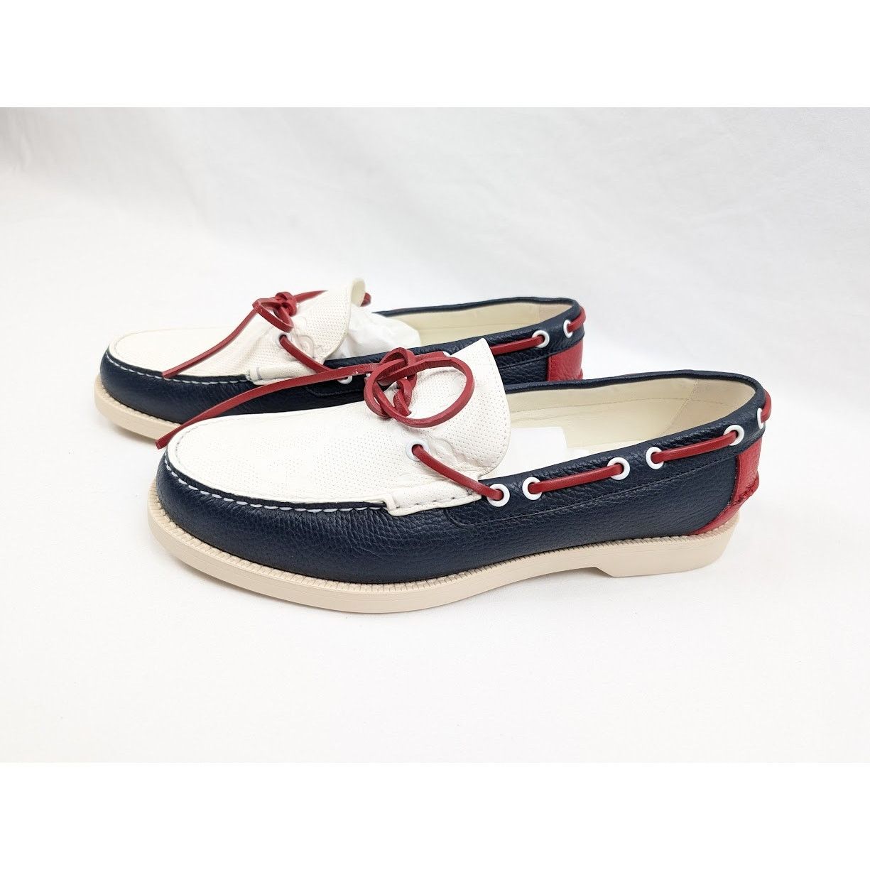 Gucci o1rshd1 Riverside Calf Shoes in Blue/Off White Size US 8.5 / EU 41-42 - 13 Thumbnail