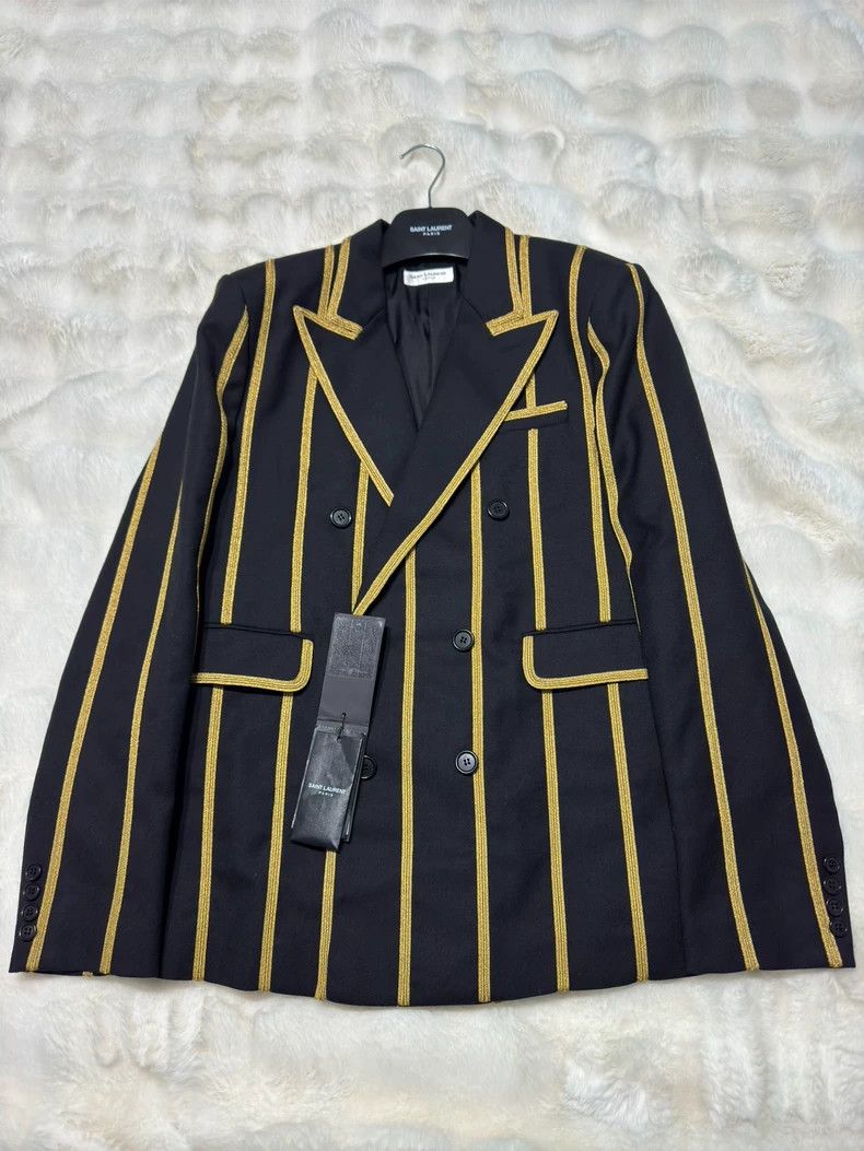 Yves Saint Laurent saint laurent Black gold embroidery suit 2501-Nextarrow Size 50R - 1 Thumbnail