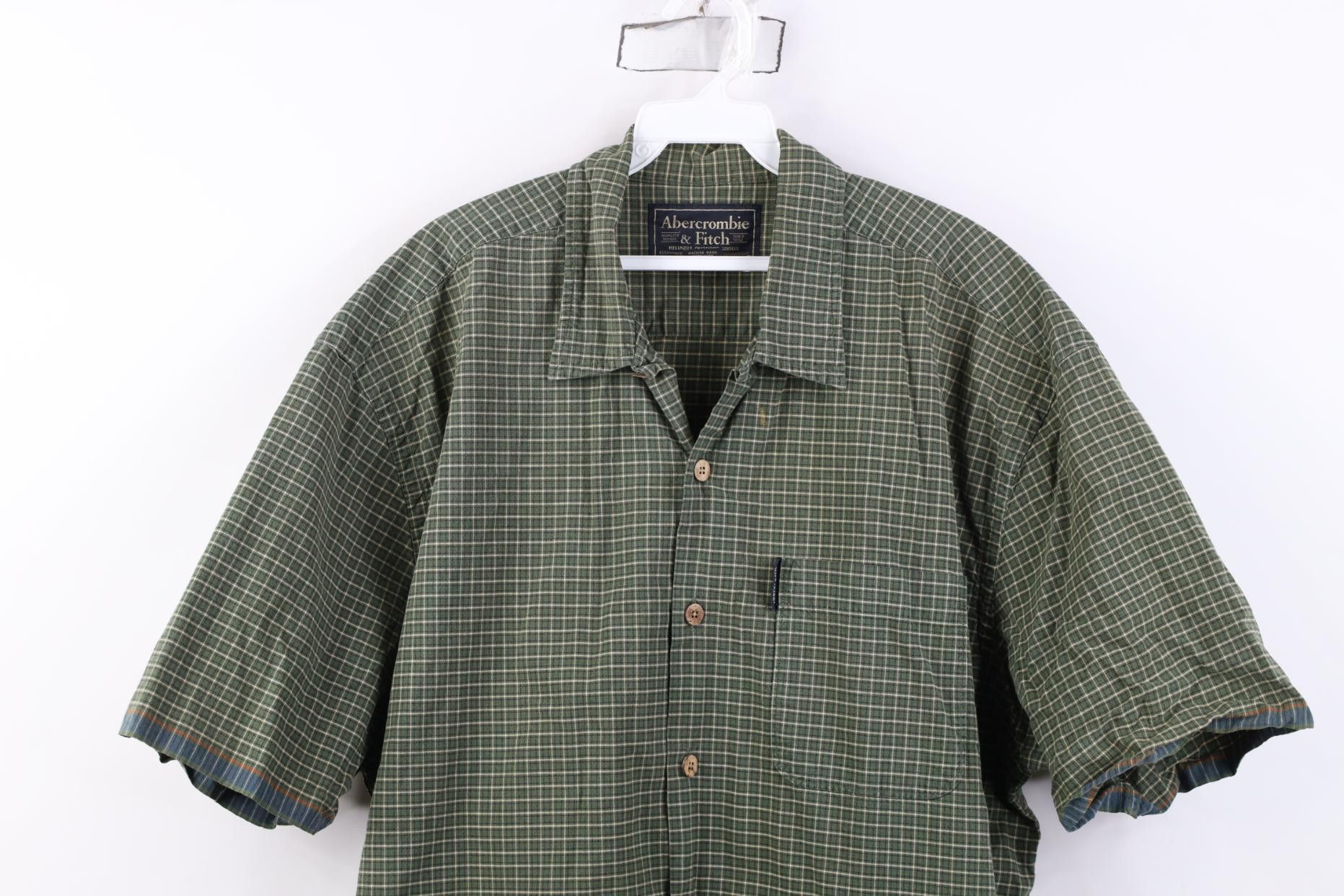 Abercrombie & Fitch Vintage 90s Abercrombie & Fitch Short Sleeve Collared Shirt Size US XL / EU 56 / 4 - 2 Thumbnail