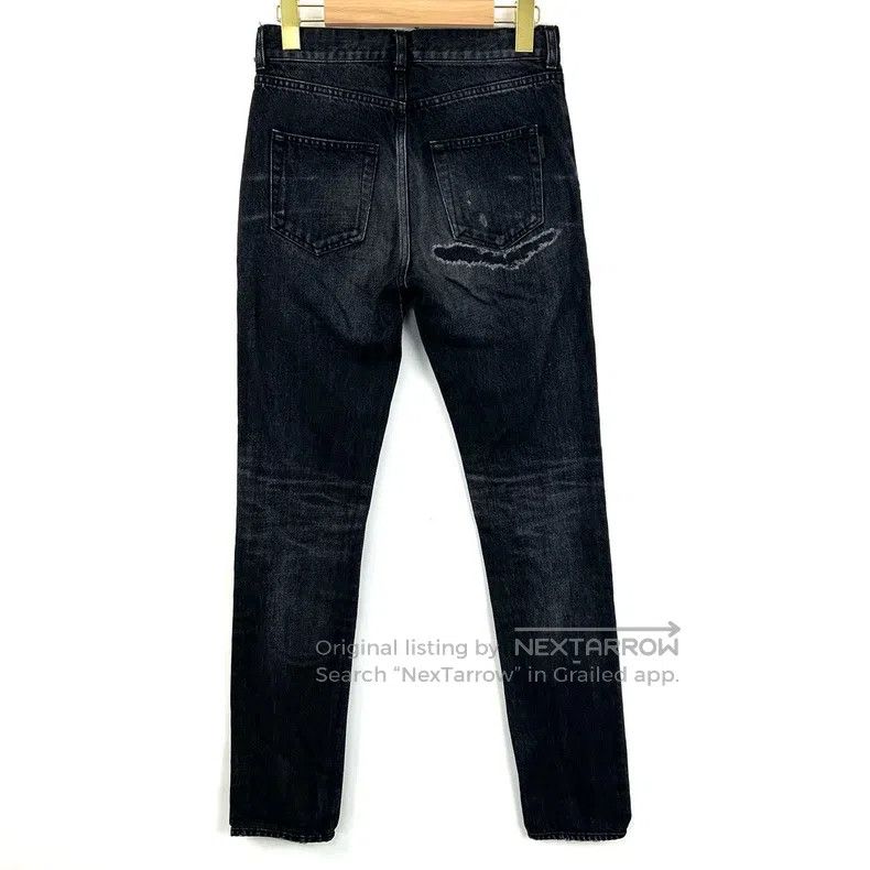 Saint Laurent Paris Saint Laurent Paris Smoked Black Ripple Wash Denim Pants Size US 27 - 2 Thumbnail