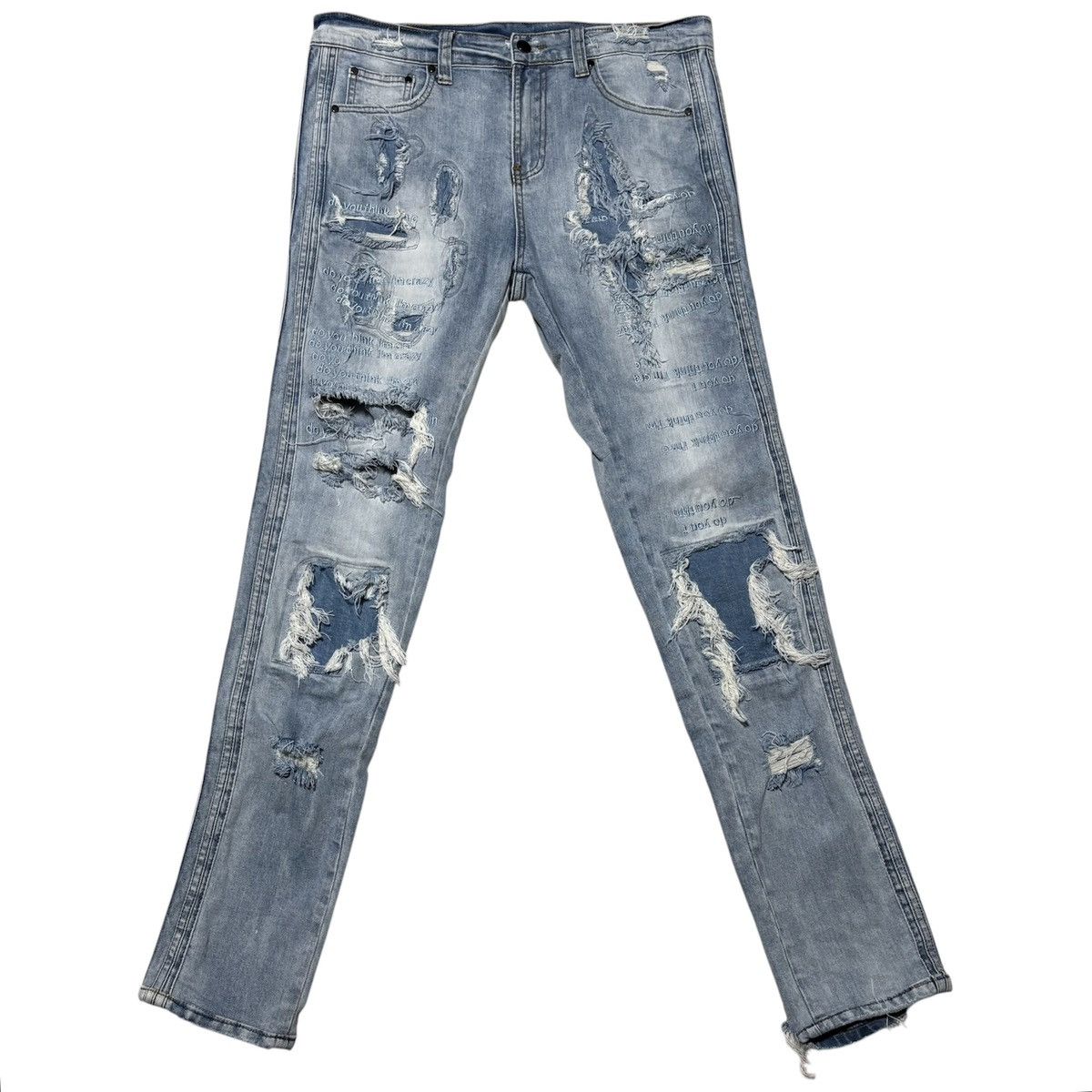 Ev Bravado EV BRAVADO do you think I'm crazy? DISTRESSED JEANS Size US 34 / EU 50 - 1 Thumbnail