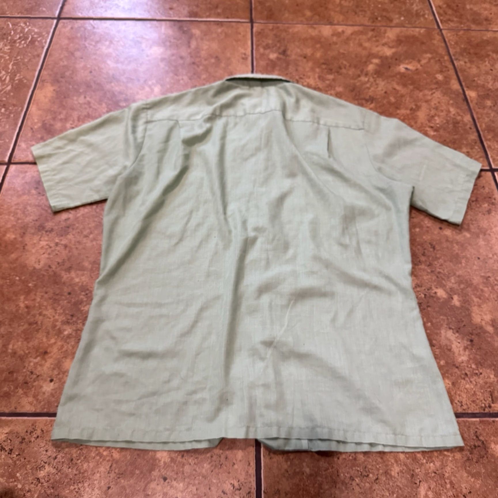 Vintage VINTAGE Pilgrim Shirt Button Front Green Size M Cotton 1960s-70s Shirt Mens Rockabilly Shirts Regular Long Sleeve Button-Front Green Mens Size US M / EU 48-50 / 2 - 6 Thumbnail
