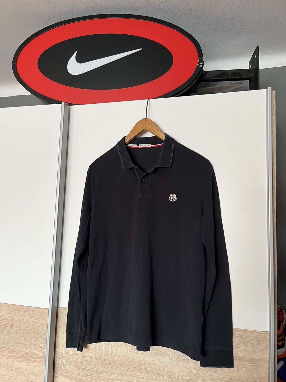 Moncler Maglia Polo Manica Lunga Longlseeve Tee shirt (Black