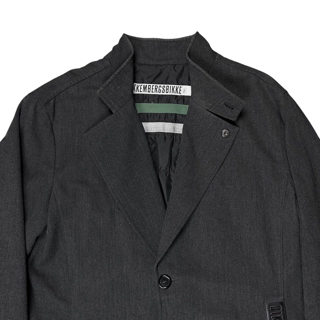 Dirk Bikkembergs Dirk Bikkembergs Metal Leather Pocket Wool Coat Size US XL / EU 56 / 4 - 6 Thumbnail
