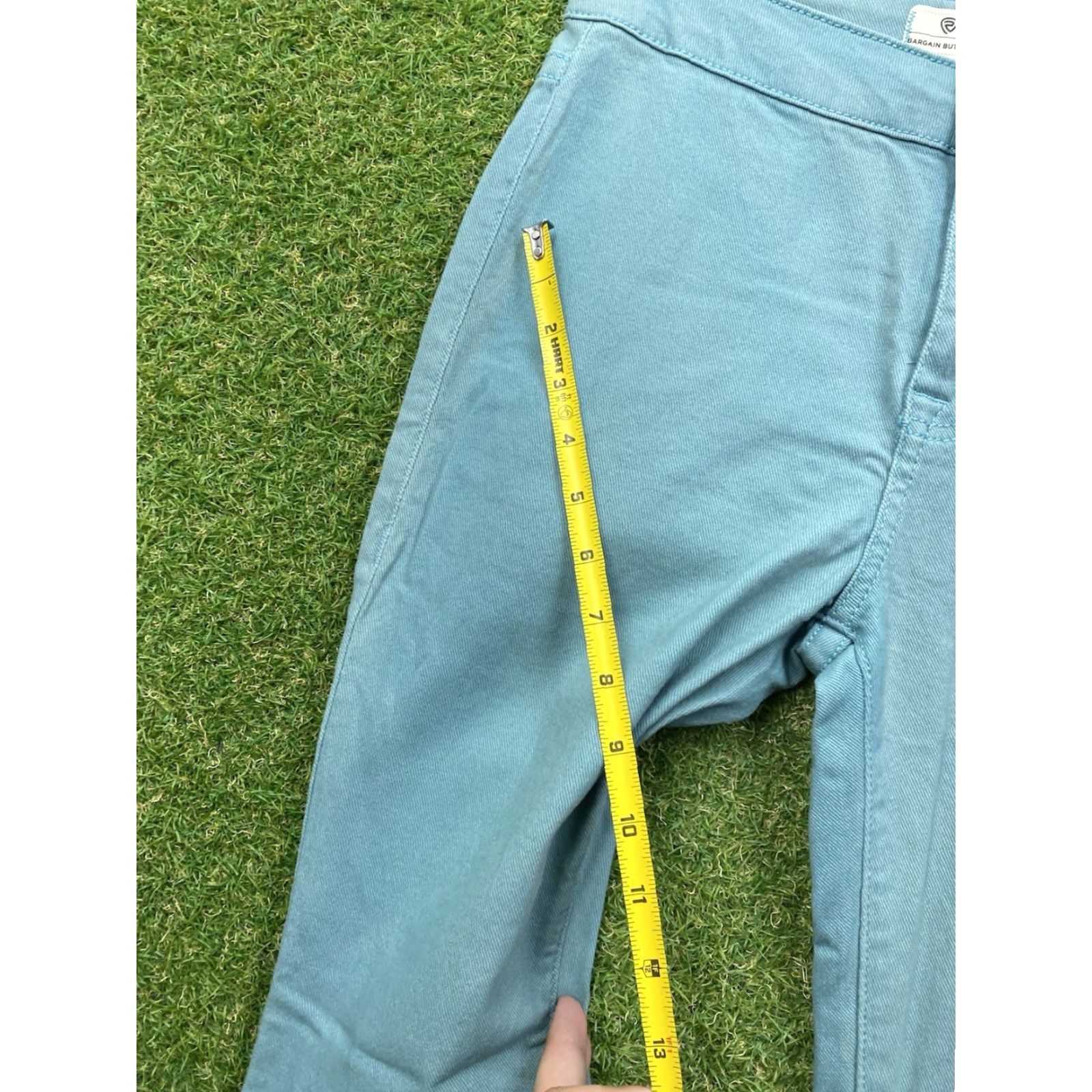 Bell Rock & Roll Jeans Womens 27x30 Bell Bottom Flare Button Denim Teal NWT Bargain Size 27" / US 4 / IT 40 - 5 Thumbnail