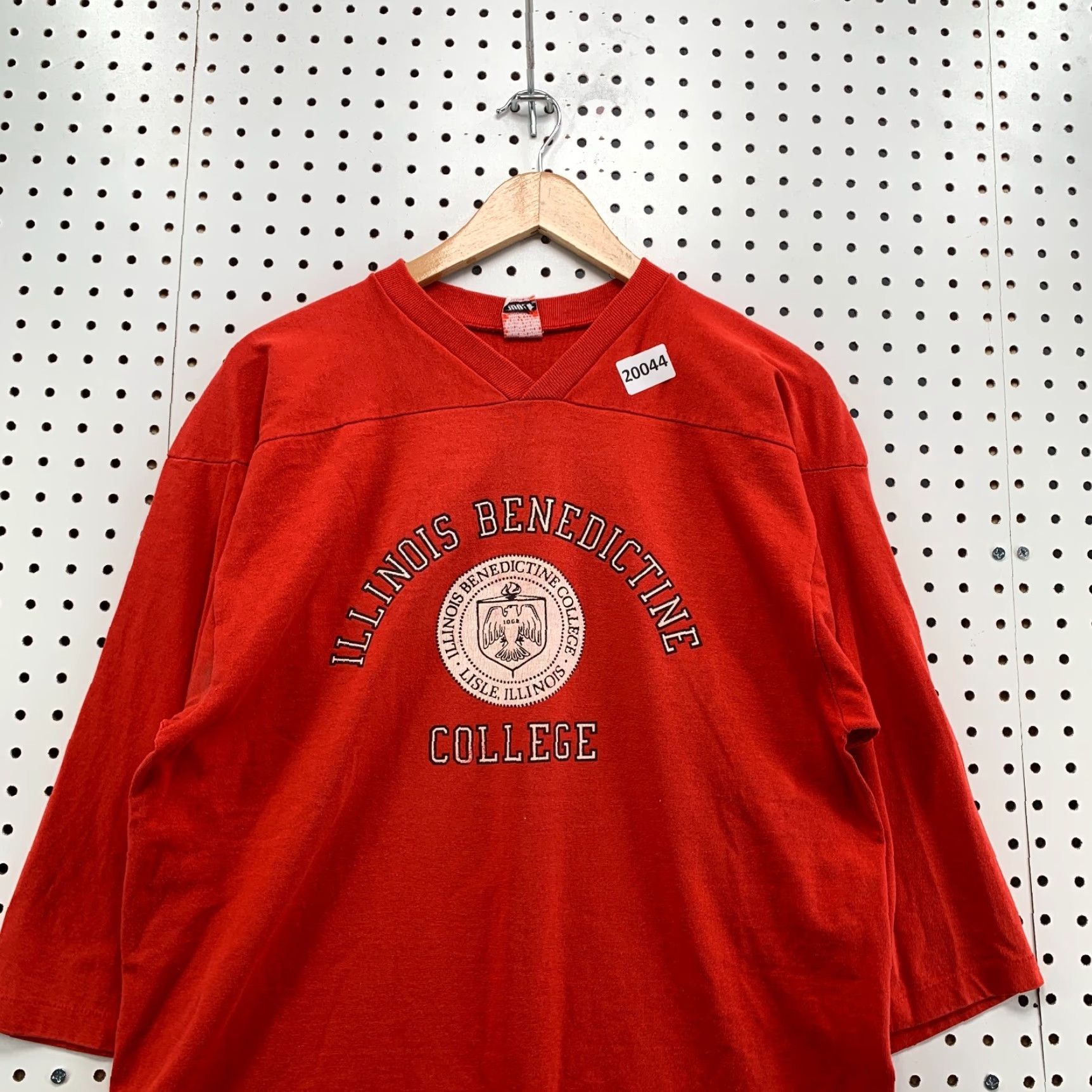 Vintage VINTAGE Illinois Benedictine College Shirt Long Sleeve Wolf & Son LISA XL Red 60s 70s 80s College University Womens XL Shirt Size XL / US 12-14 / IT 48-50 - 3 Thumbnail