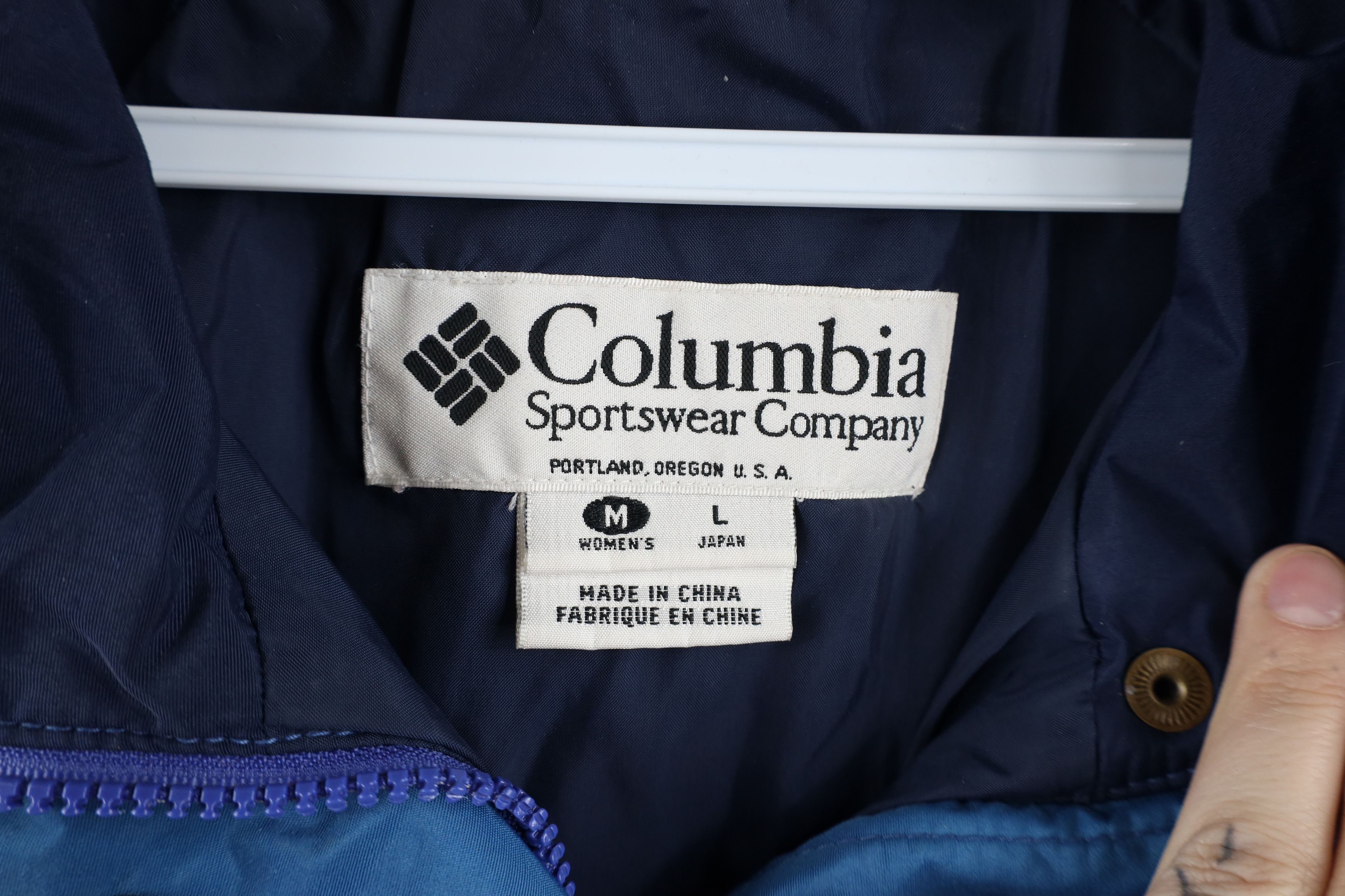 Columbia × Vintage Vintage 90s Columbia Hooded Pullover Anorak Jacket Purple Size M / US 6-8 / IT 42-44 - 11 Thumbnail