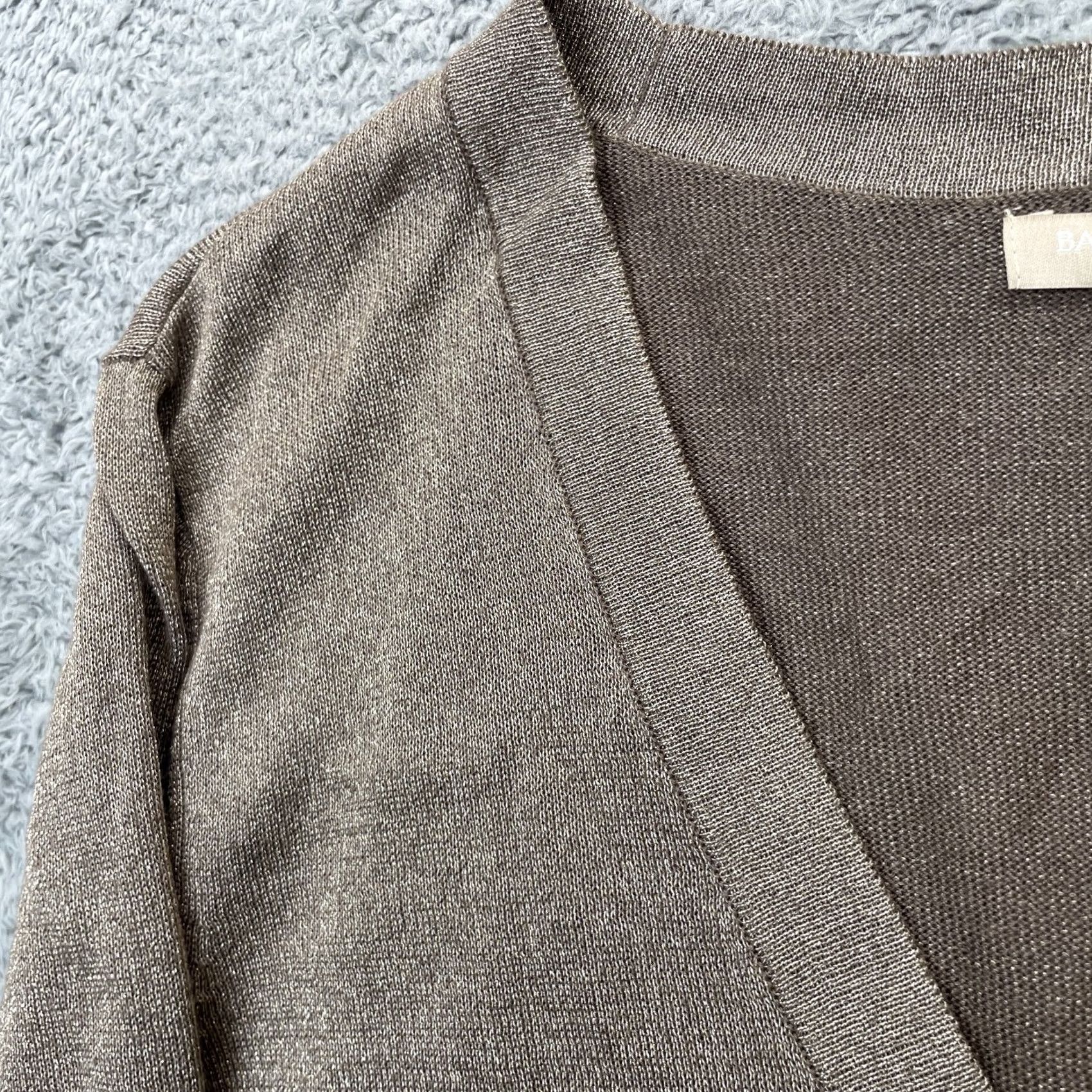 Banana Republic VINTAGE Banana Republic Sweater Womens Large Brown Cardigan Button Front Knit Ribbed Size L / US 10 / IT 46 - 6 Thumbnail