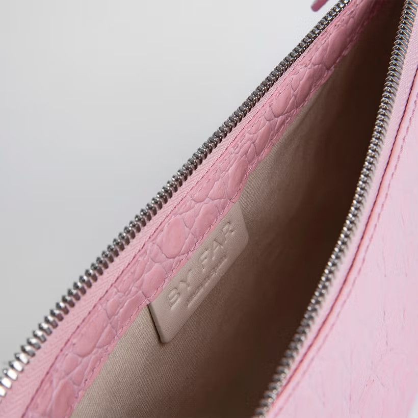 By Far o1mle1224 Size : OS/Rachel Croco Shoulder Bag in Pink Size ONE SIZE - 4 Thumbnail