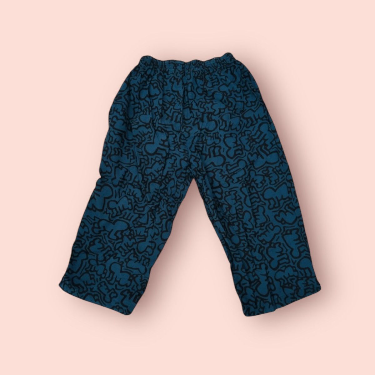 Japanese Brand × Keith Haring × Uniqlo VINTAGE KEITH HARING X UNIQLO FULLPRINT SLEEPWEAR CROP PANTS Size US 30 / EU 46 - 2 Thumbnail