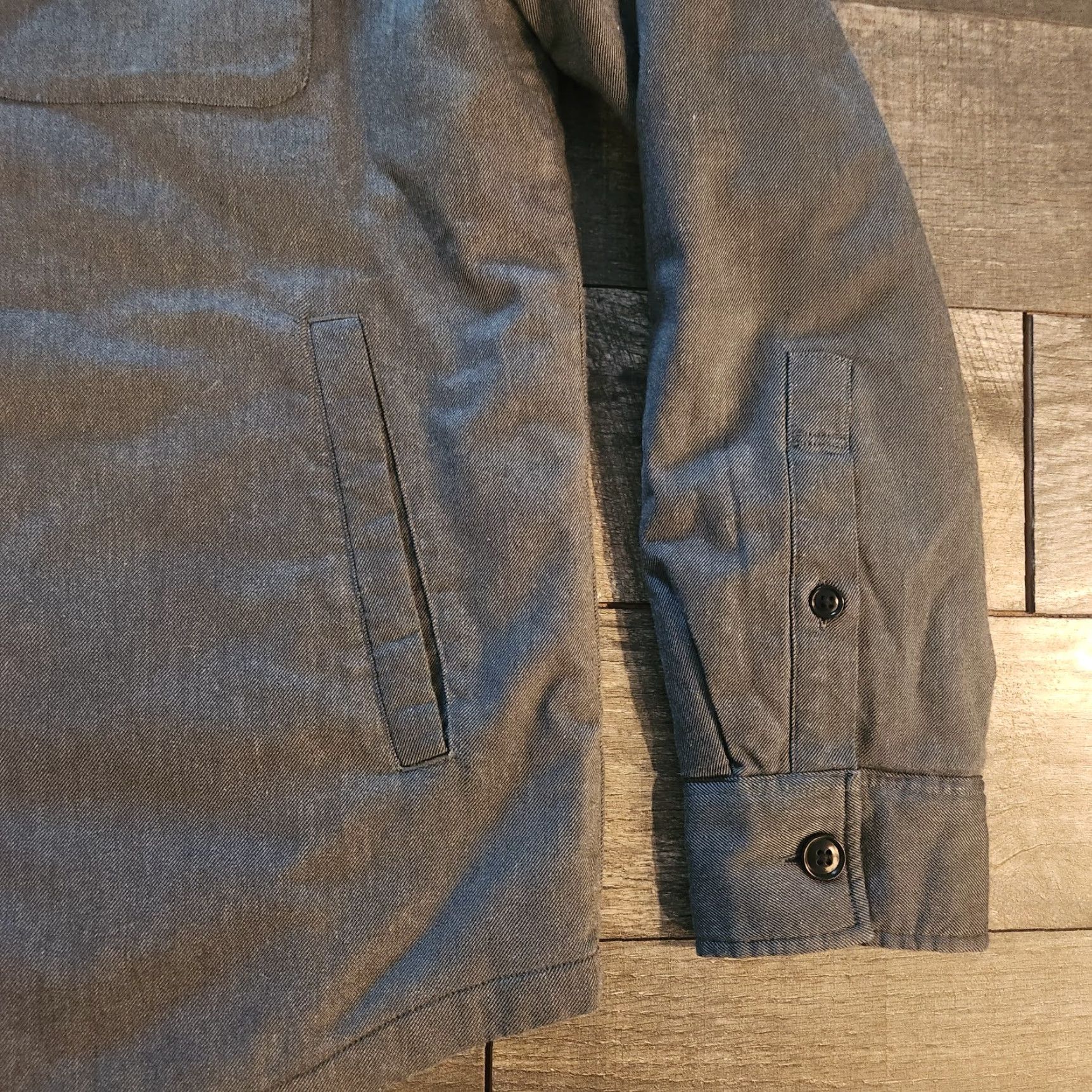 UNTUCKit UNTUCKit Shacket Shirt Jacket Mens Medium Gray Flannel Line Heavyweight Button-Up Lined Ziraldo Size US M / EU 48-50 / 2 - 5 Thumbnail
