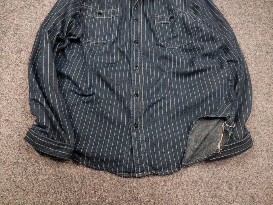 Japanese Brand Non Stock Flyer Japan Wabash Vent Hole Vintage Work Shirt Size US L / EU 52-54 / 3 - 3 Thumbnail