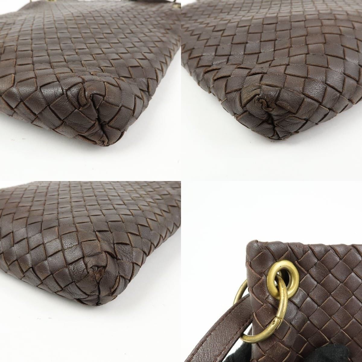 Bottega Veneta Bottega Veneta Intrecciato Lambskin Shoulder Bag Brown Size ONE SIZE - 5 Thumbnail