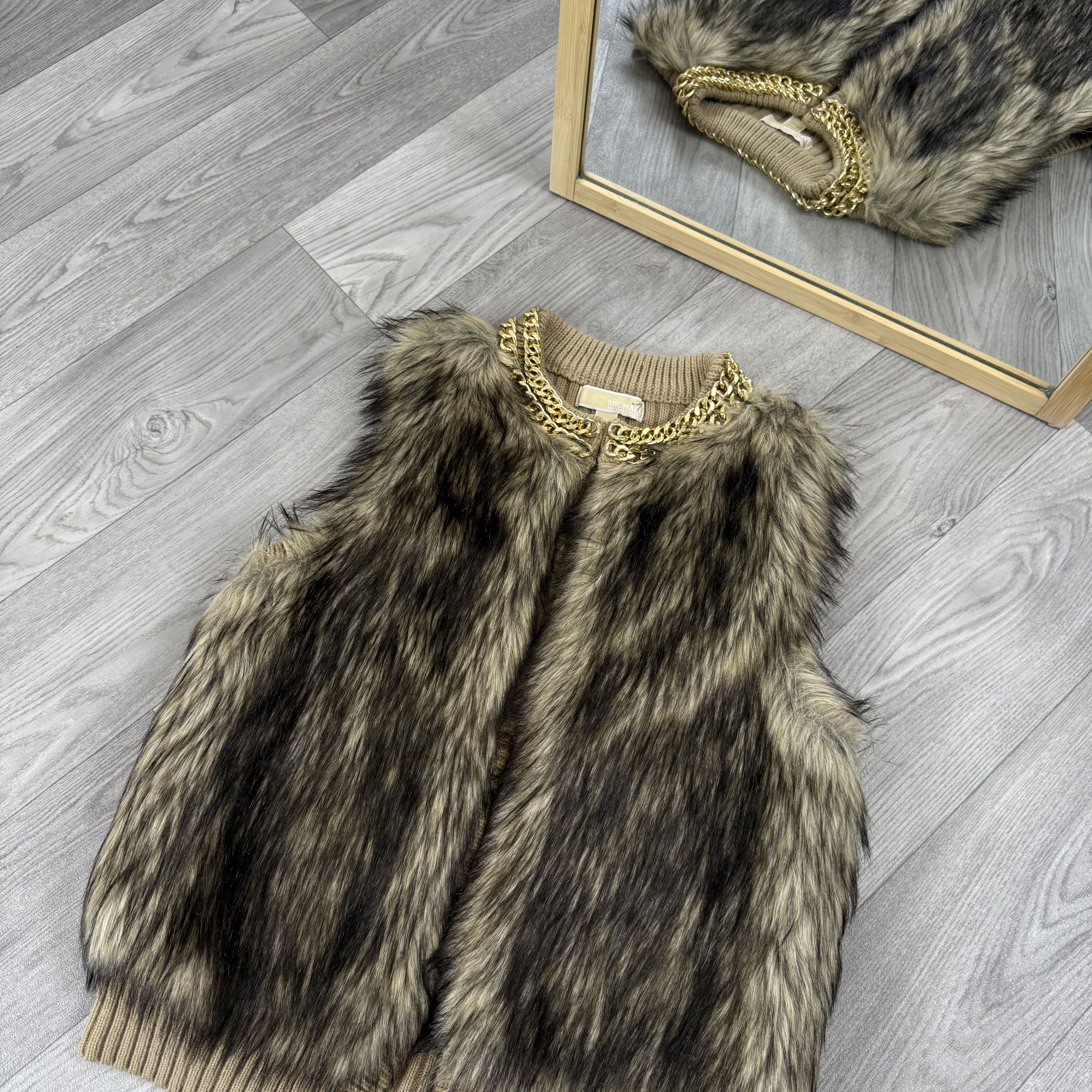Michael Kors Michael Kors Coyote Faux Fur Vest Jacket Size M / US 6-8 / IT 42-44 - 6 Thumbnail