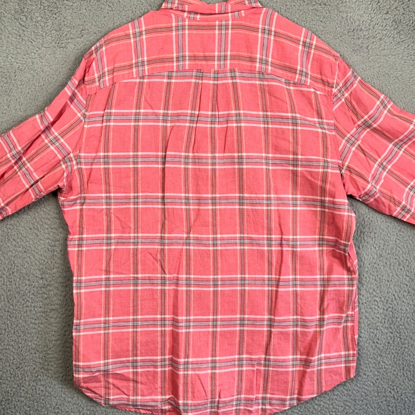 Gap GAP Shirt Mens XL Pink Blue Linen Blend Button Up Plaid Casual Long Sleeve EUC Size US XL / EU 56 / 4 - 3 Thumbnail