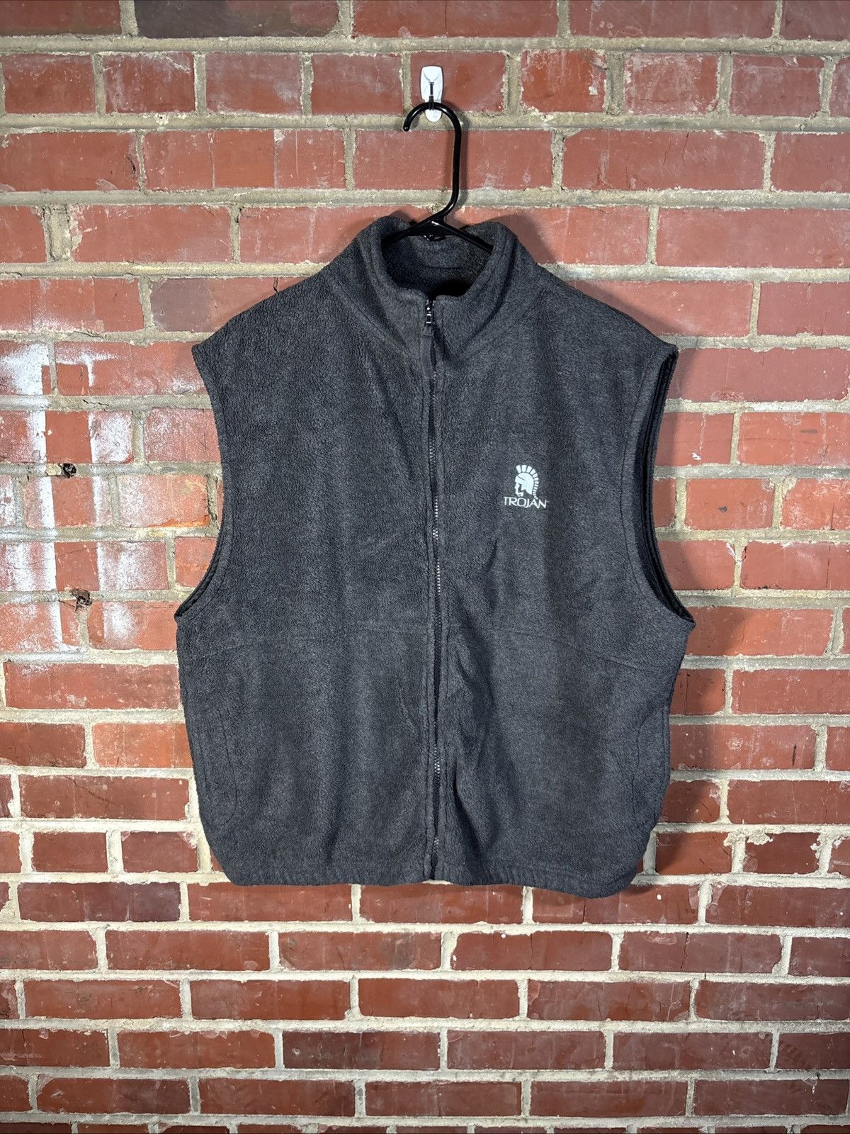 Sierra Vintage Y2k Trojan Condoms Promo Vest Jacket Sz Large Size US L / EU 52-54 / 3 - 1 Thumbnail