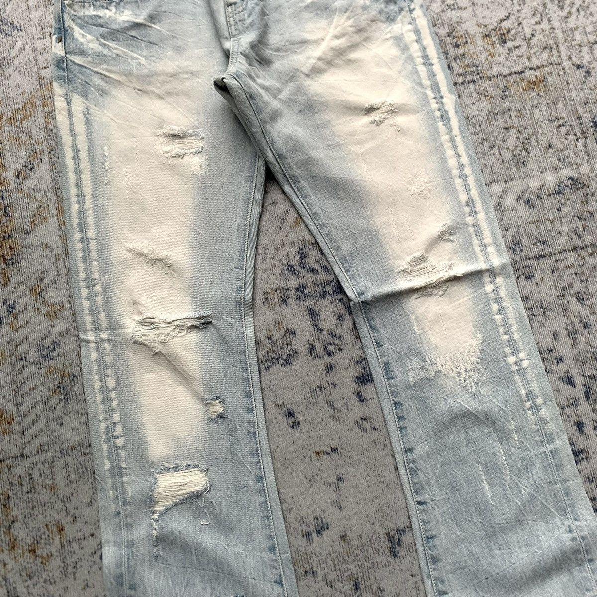 If Six Was Nine × Japanese Brand × Vintage Rare Japanese Brand LA Gate Blue Wash Distressed Jeans Size US 33 - 3 Thumbnail
