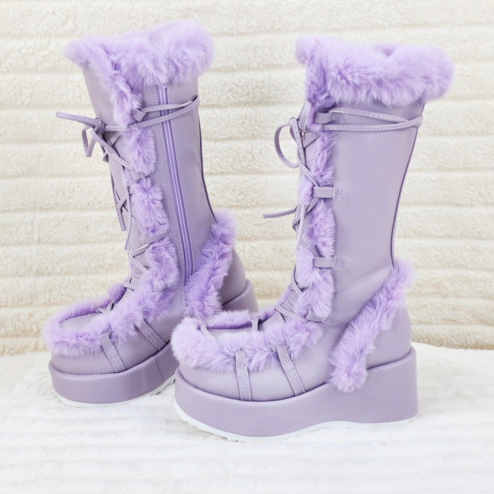 Other Cubby 311 Stomper Lilac Purple Platform Pastel Goth Punk Cal Size US 11 / IT 41 - 8 Thumbnail