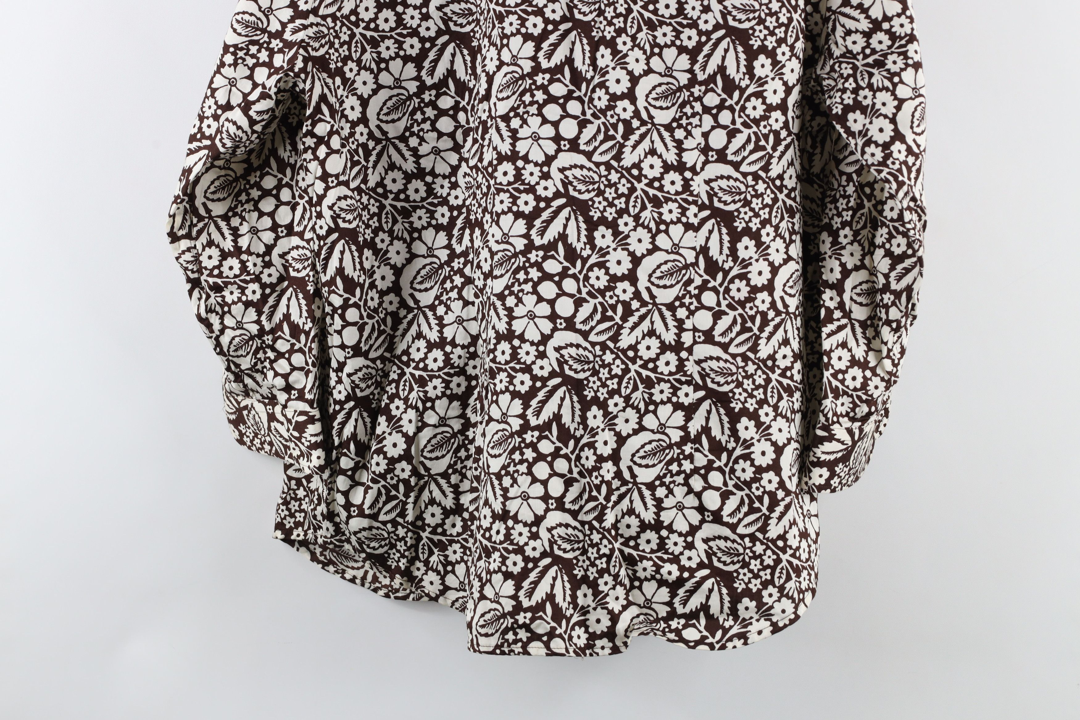 Ralph Lauren × Vintage Vintage 90s Ralph Lauren Flower All Over Print Button Shirt Size L / US 10 / IT 46 - 11 Thumbnail