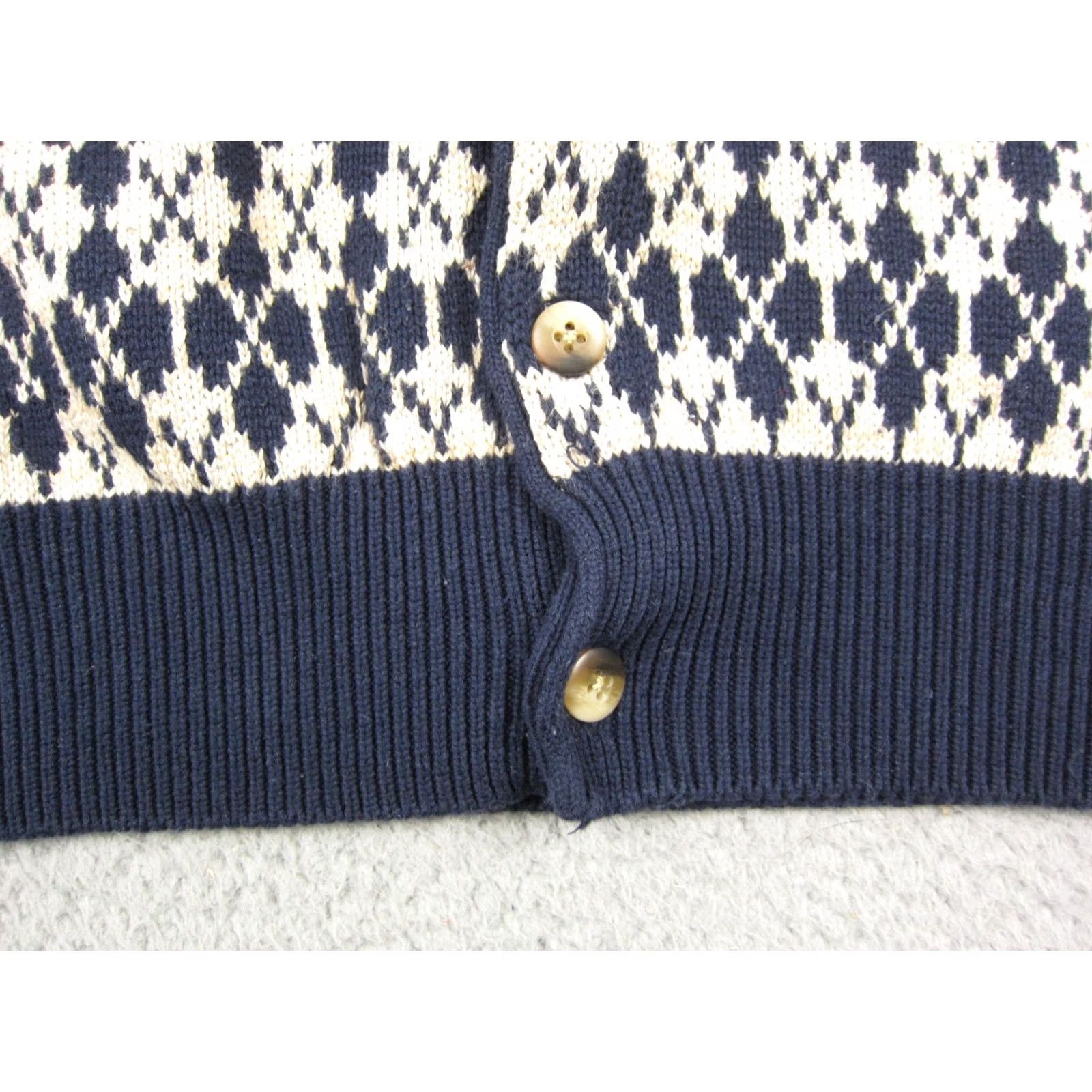 Nautica Vintage Nautica Sweater Vest Mens Extra Large Blue Argyle Knit Diamond 90s Size US XL / EU 56 / 4 - 4 Thumbnail