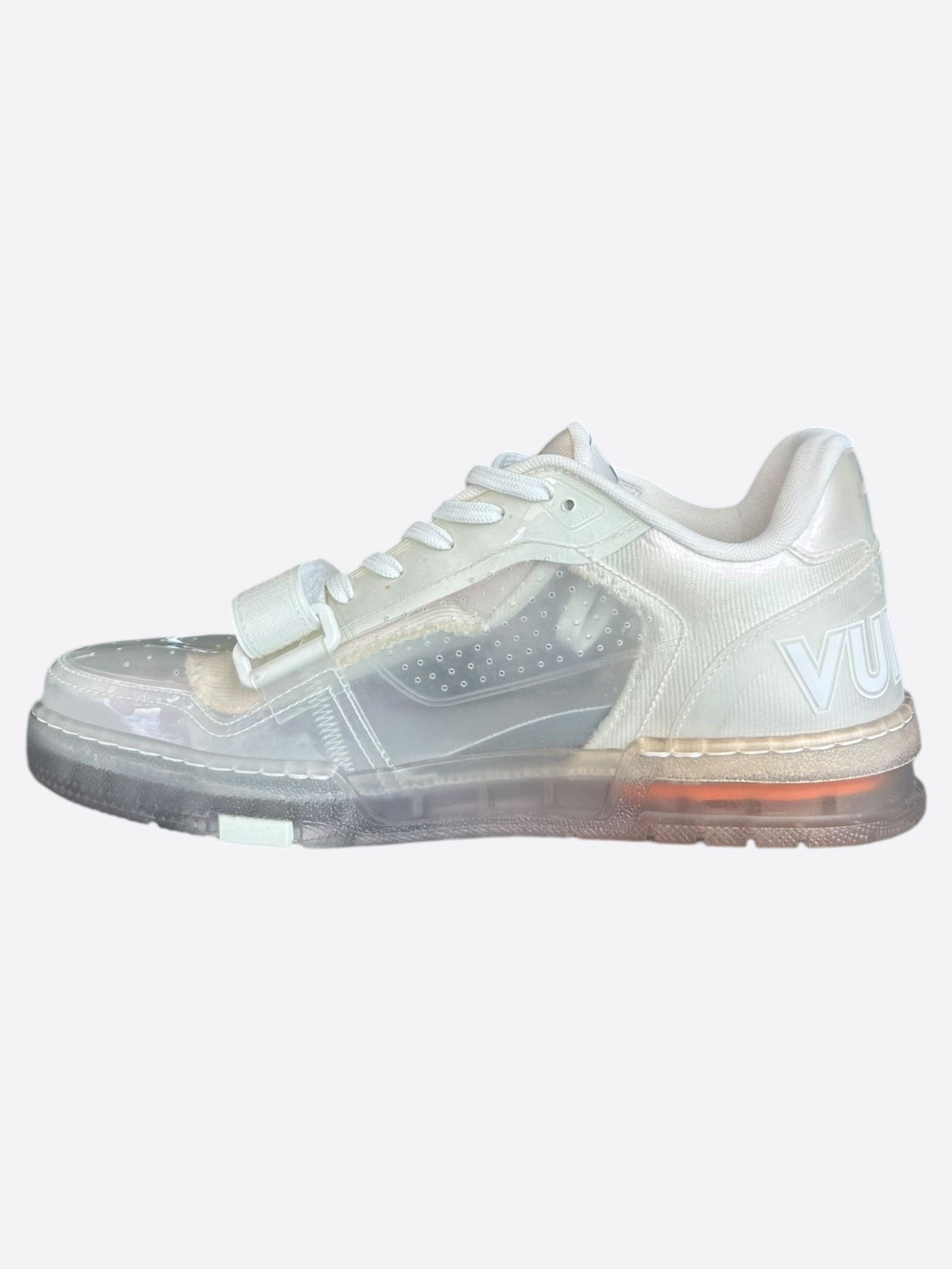 Louis Vuitton Louis Vuitton White & Transparent Mesh Trainers Size US 9 / EU 42 - 6 Thumbnail