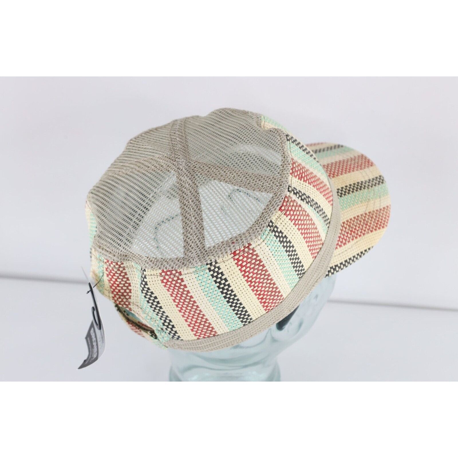 Vintage Deadstock Vintage Rainbow Straw Weave Adjustable Hat Size ONE SIZE - 5 Thumbnail