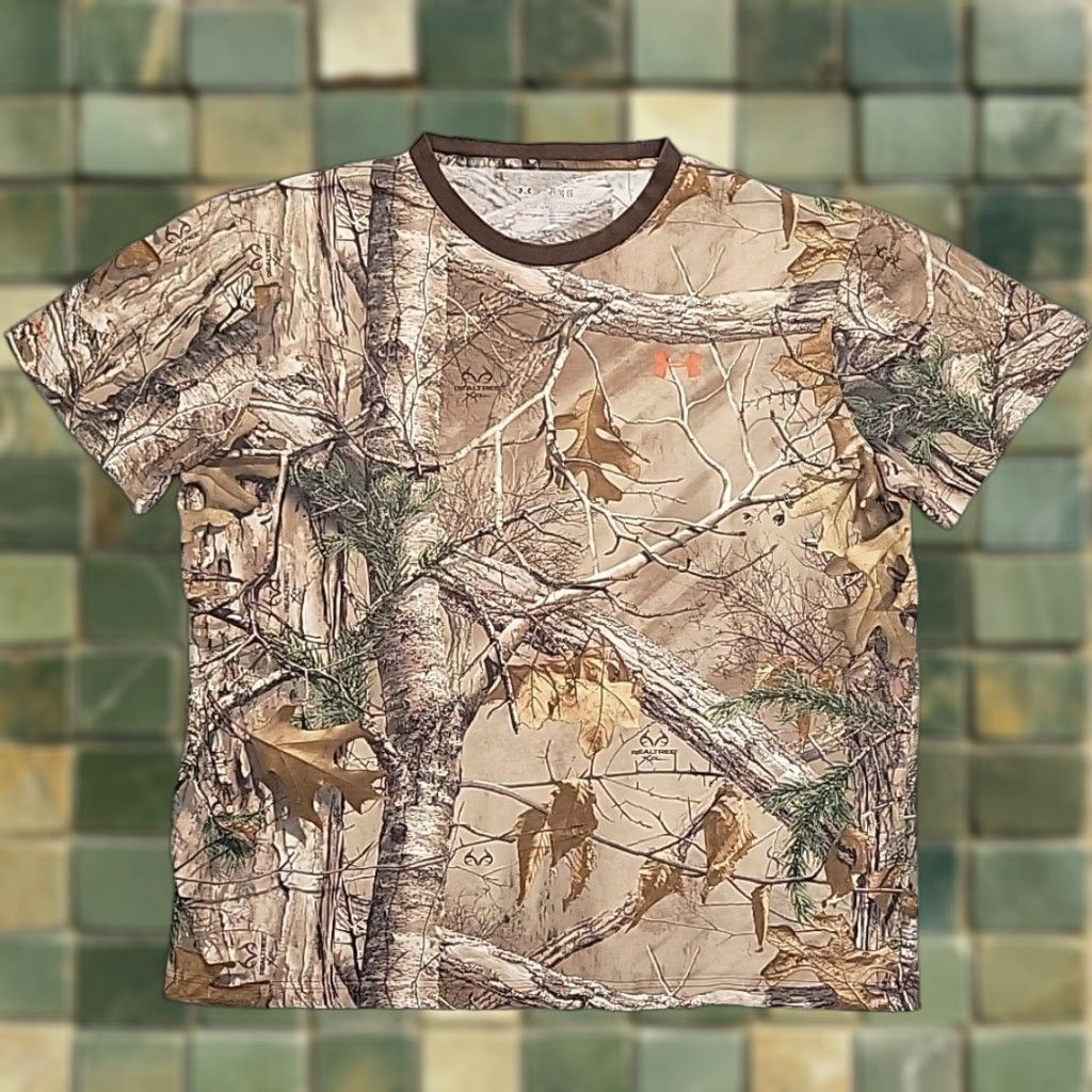Under Armour Under Armour Camo Shirt Mens XL Brown Realtree Xtra Short Sleeve Tee Size US XL / EU 56 / 4 - 1 Thumbnail