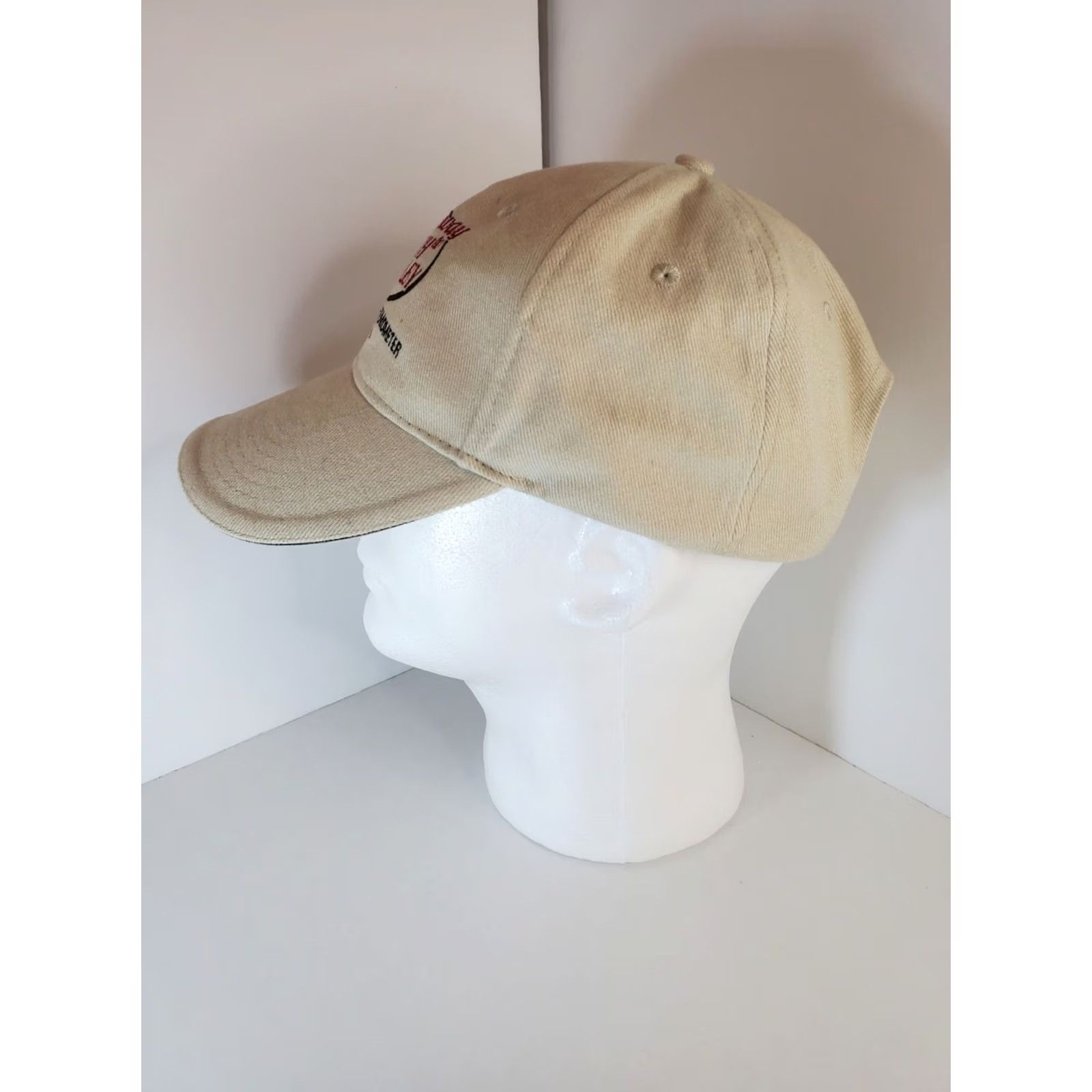 Vintage Vintage Mens Canvas Death Valley Baseball Cap Strapback OSFM Beige Embroidered - US Casual Travel Size ONE SIZE - 4 Thumbnail