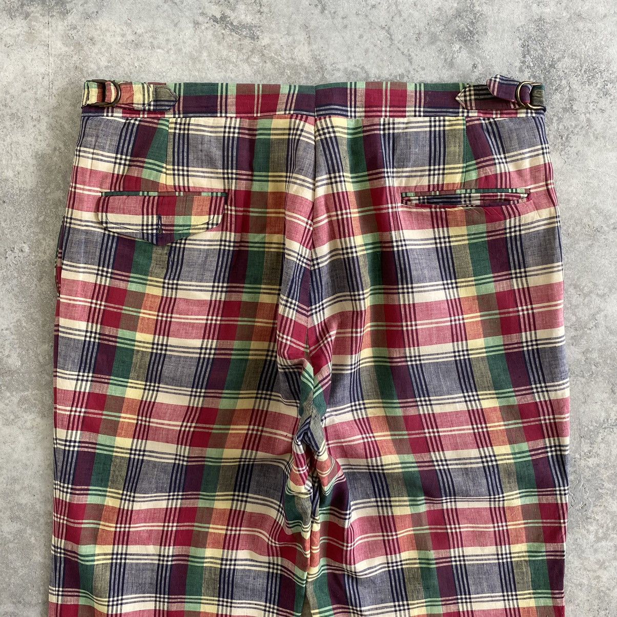 Polo Ralph Lauren Vintage 70’s Polo Ralph Lauren Madras Checks Baggy Trousers Size US 36 / EU 52 - 19 Thumbnail