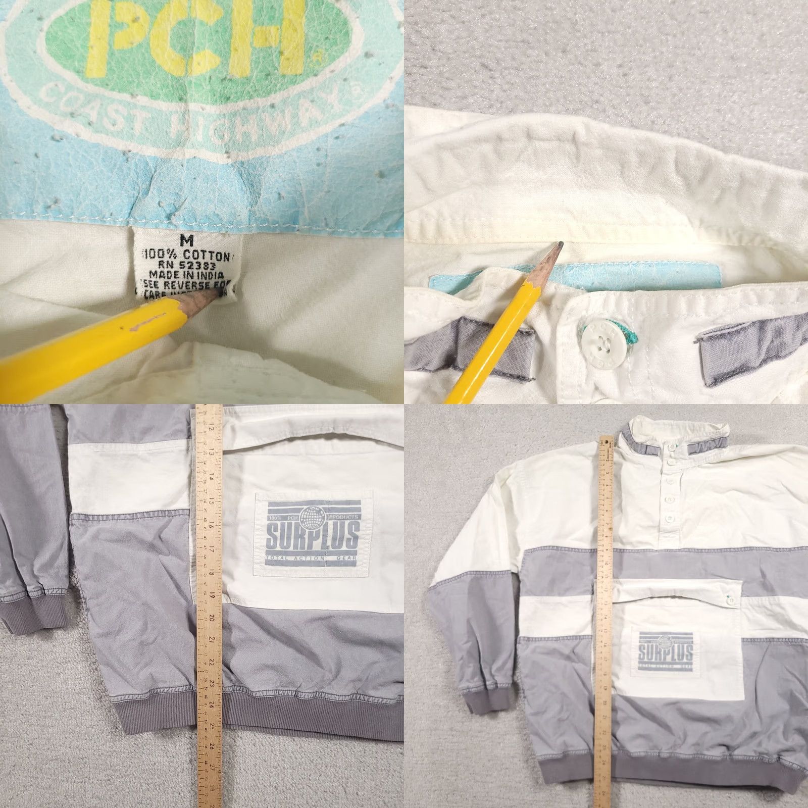 Vintage VINTAGE Pacific Coast Highway Pullover Jacket Mens M Gray 90s Streetwear PCH Embroidered Back Logo Size US M / EU 48-50 / 2 - 8 Thumbnail
