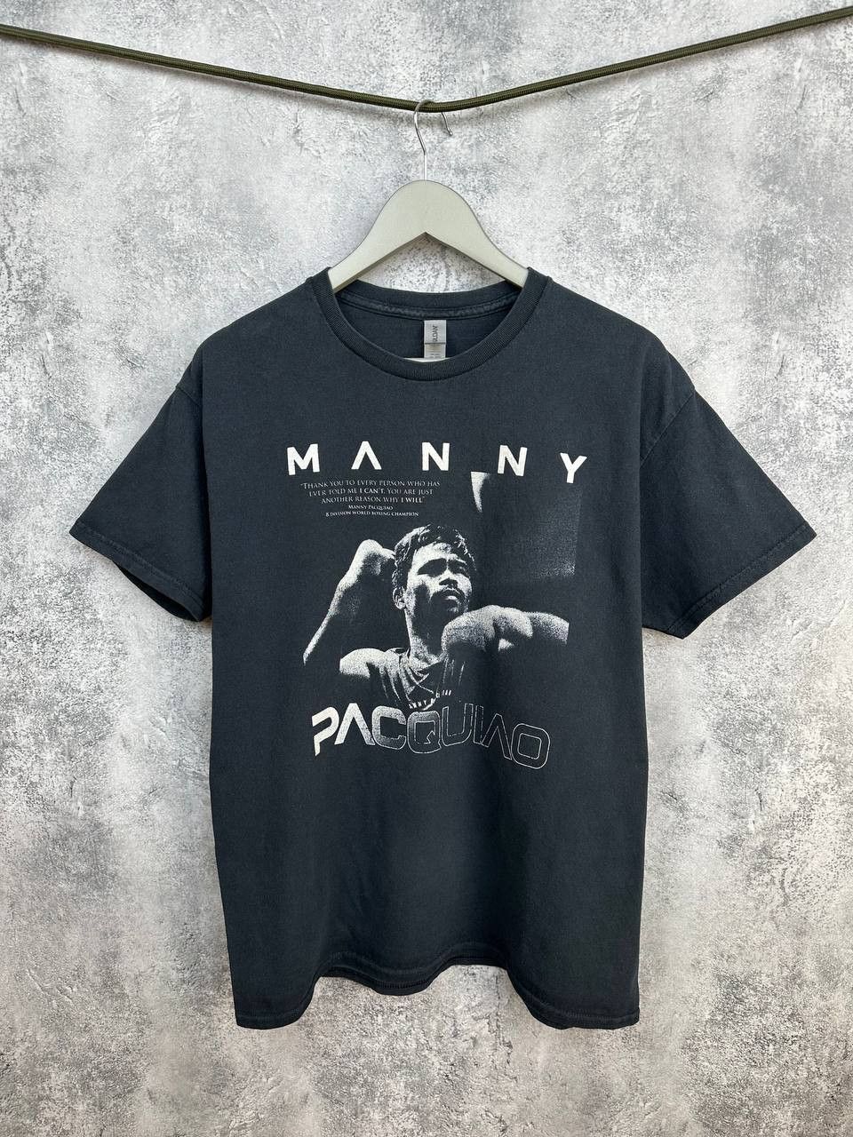 Vintage Manny Pacquiao Graphic Boxing Tee Black Short Sleeve T-Shirt Size US L / EU 52-54 / 3 - 1 Thumbnail