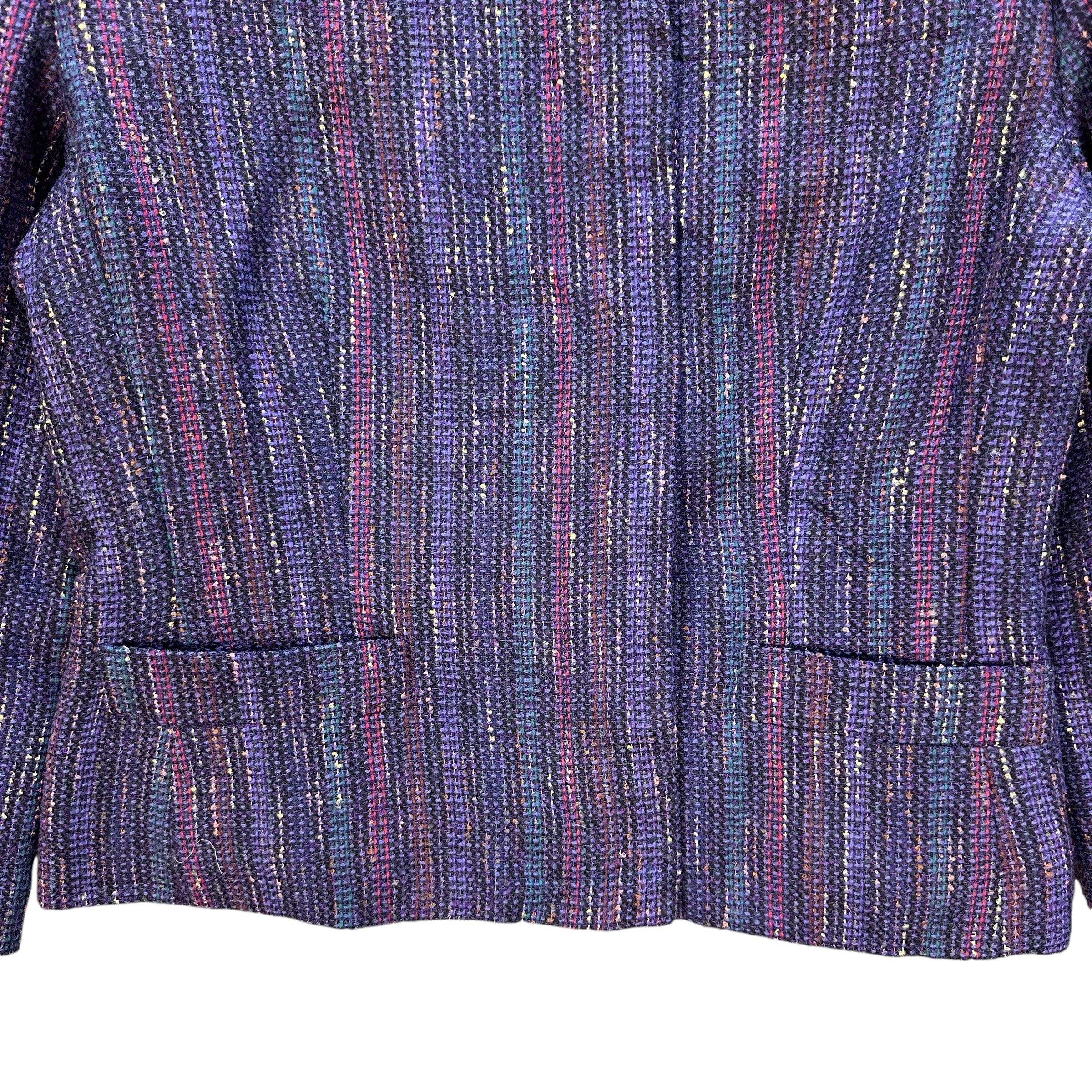 Christian Dior Monsieur CHRISTIAN DIOR Purple Tweed Elegant Jacket #A56-1287 Size M / US 6-8 / IT 42-44 - 3 Thumbnail