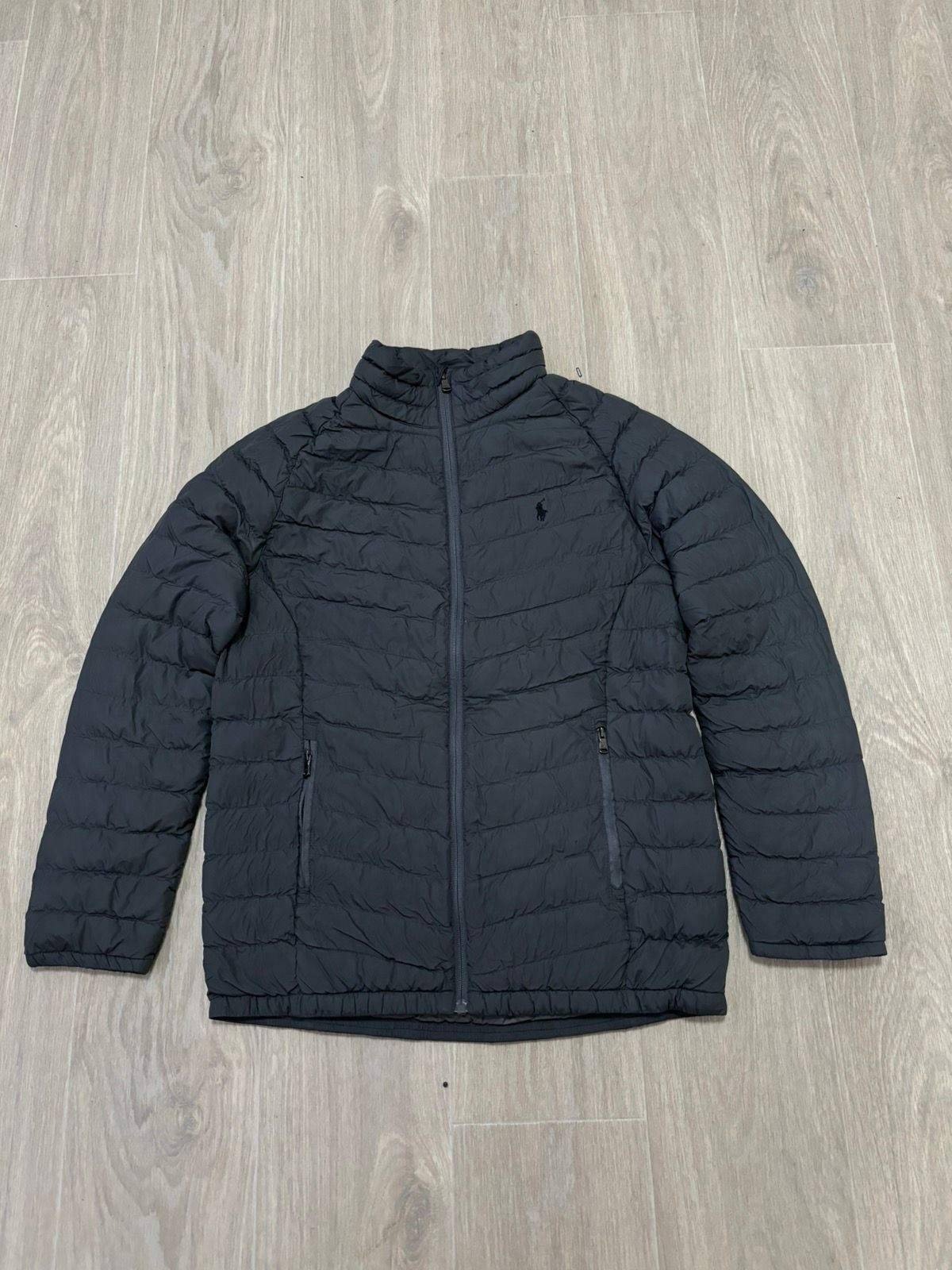 Pre-owned Polo Ralph Lauren T Puffer Jacket In Grey