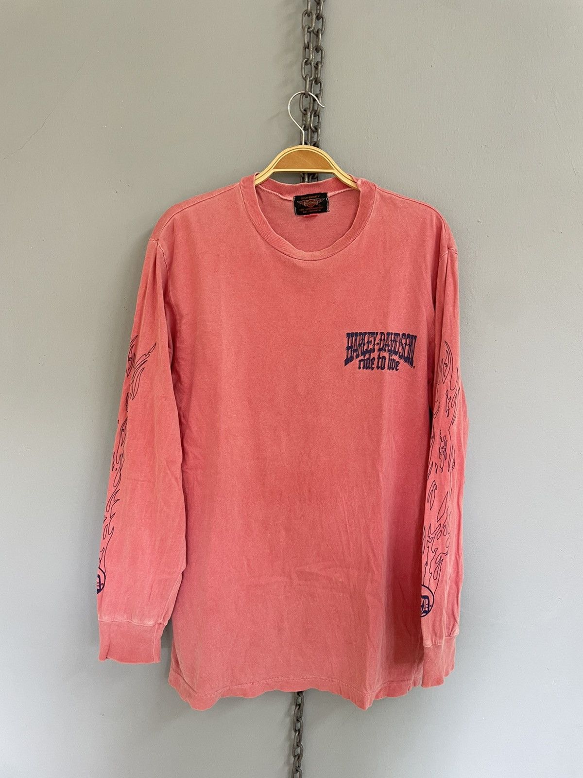 Vintage Vintage Harley Davidson long sleeve flame t shirt Size US M / EU 48-50 / 2 - 1 Thumbnail