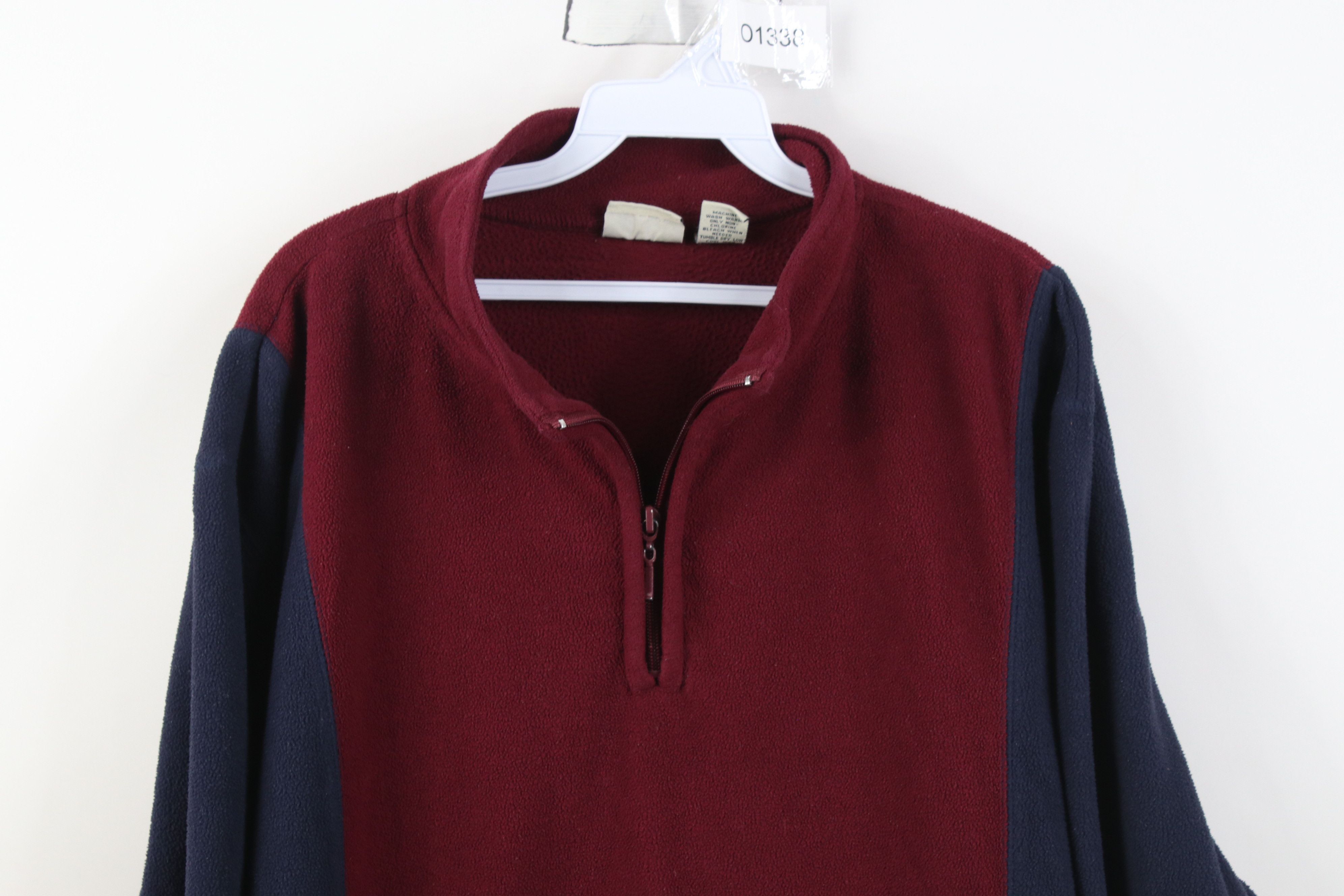 Vintage Vintage 90s Streetwear Block 1/4 Zip Fleece Pullover Sweater Size 3XL / US 20-22 - 2 Thumbnail