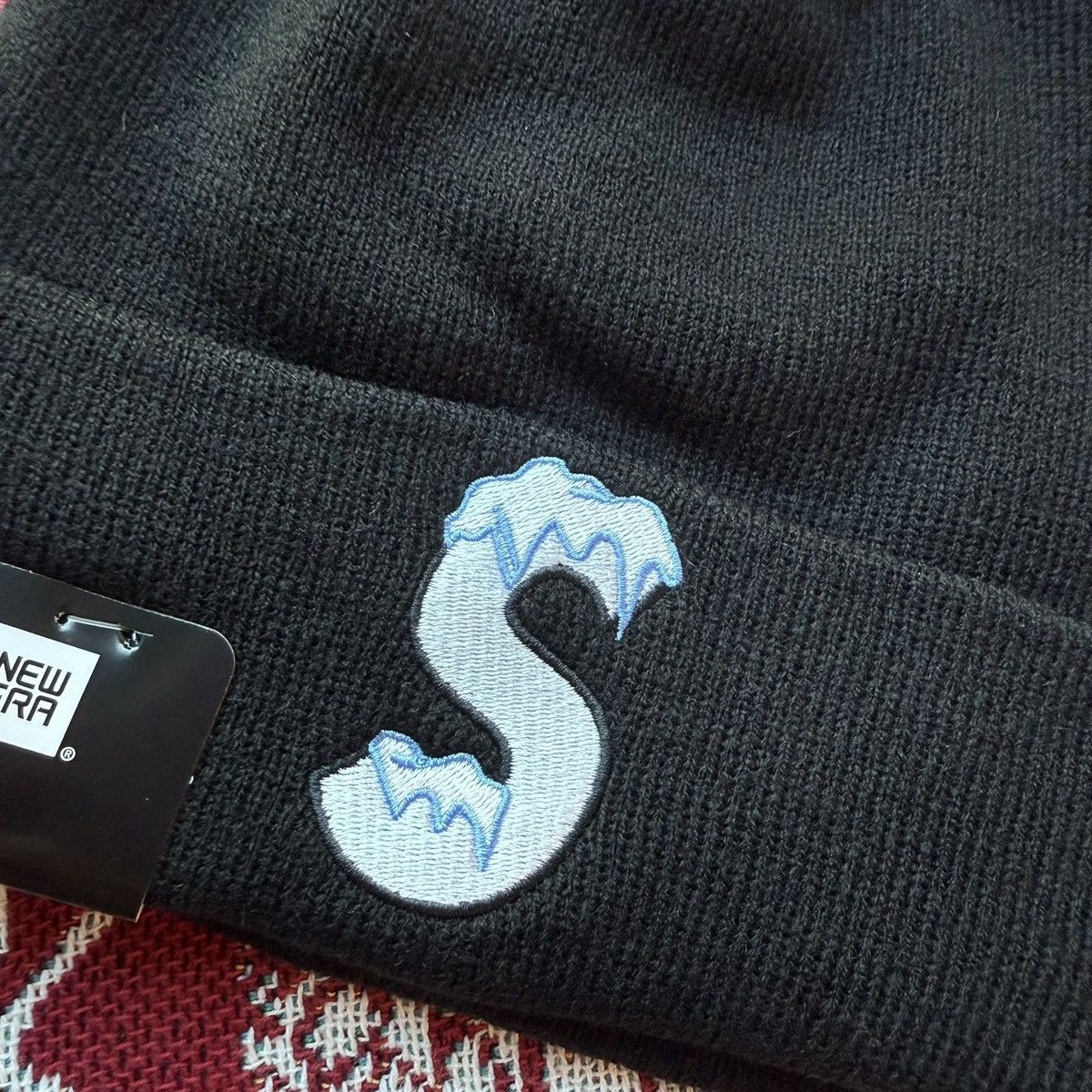 New Era × Supreme FW20 Supreme x New Era S logo Beanie Black Small Box Logo Size ONE SIZE - 2 Thumbnail