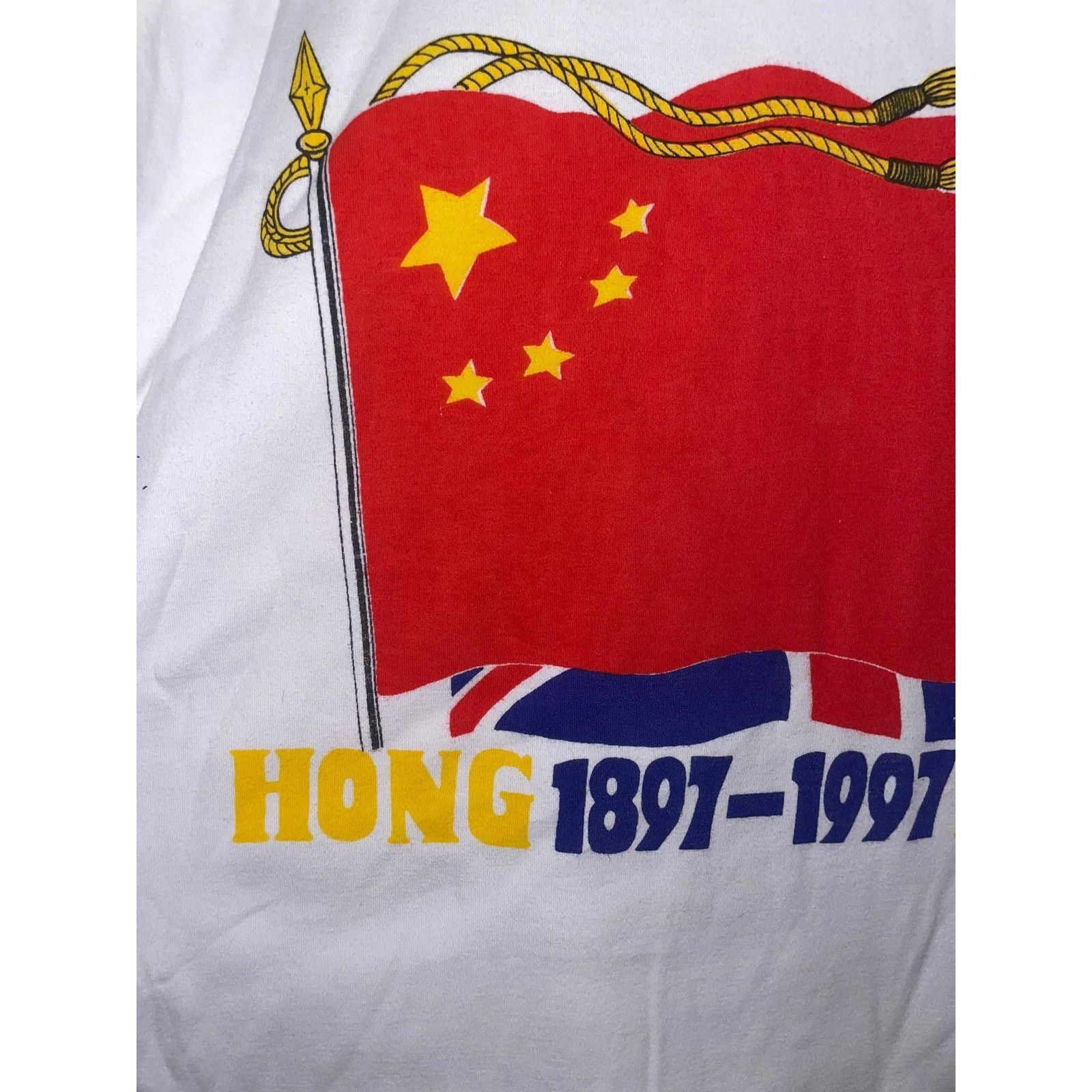 Vintage Vintage Hong Kong Independence Graphic White Large Shirt VTG Size US L / EU 52-54 / 3 - 2 Thumbnail