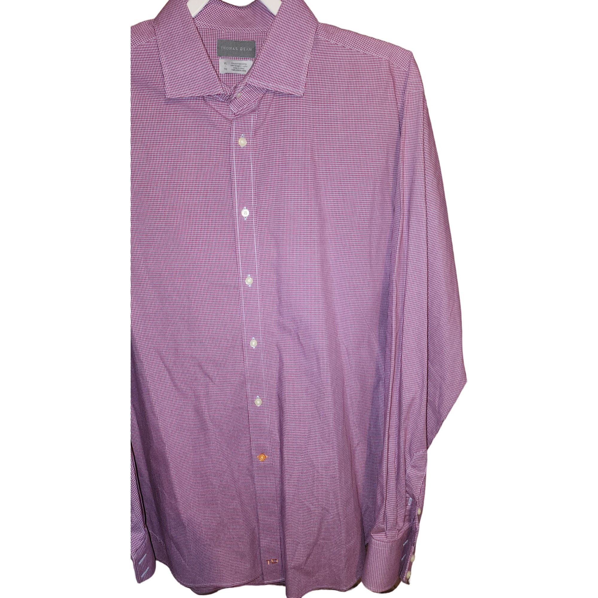 Thomas Dean Mens XL Thomas Dean Long Sleeve Button Down Shirt SfPf Home Size US XL / EU 56 / 4 - 2 Thumbnail