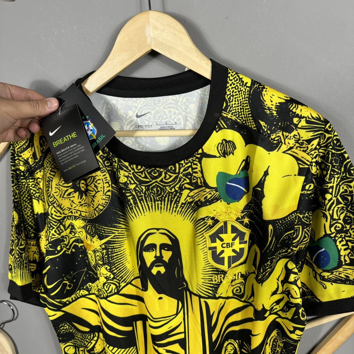 Nike Nike Brazil Jesus Blokcore Special Custom Soccer Jersey Size US M / EU 48-50 / 2 - 8 Thumbnail