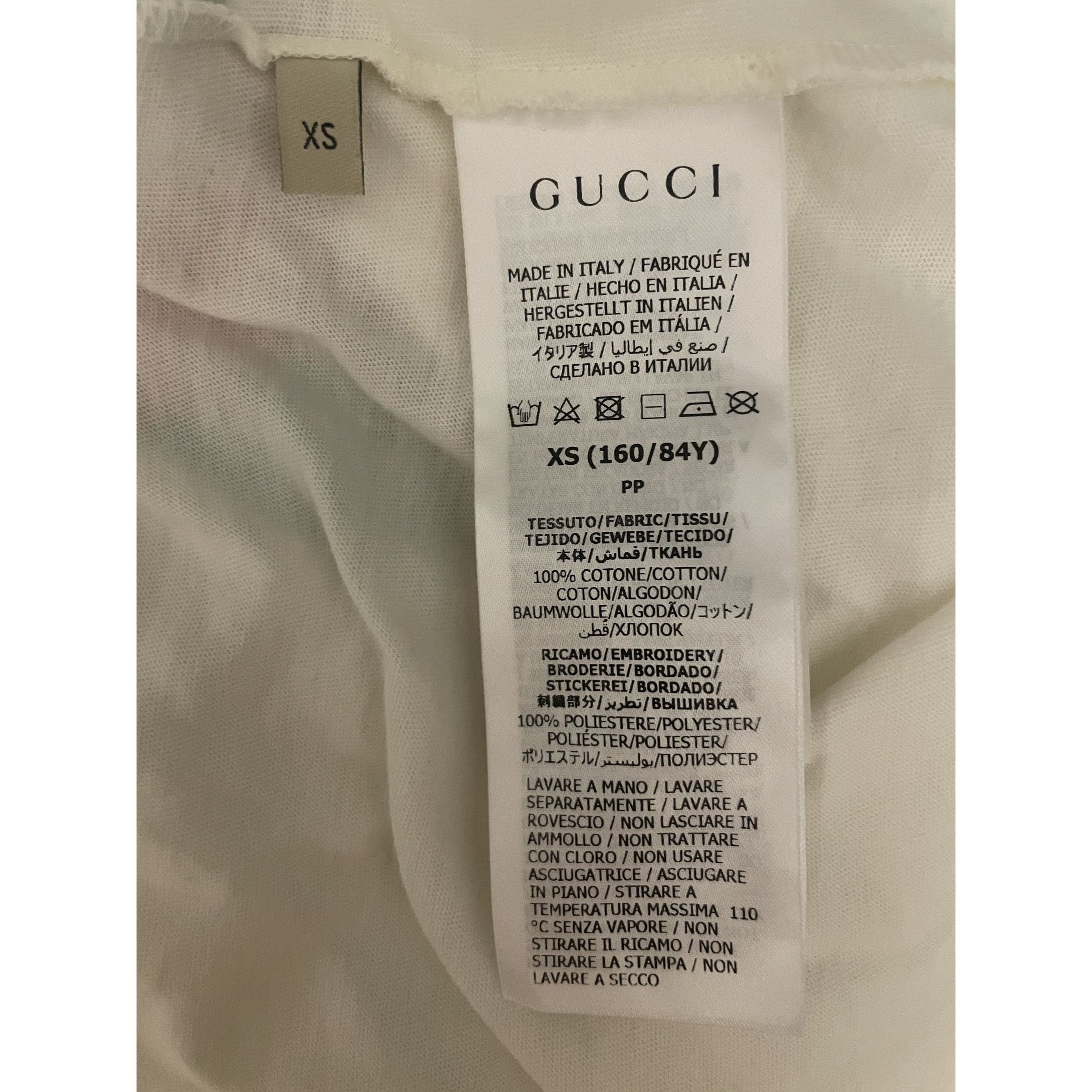 Gucci Gucci 1921 Logo White T-Shirt With Green & Red Stripes Made Size XS / US 0-2 / IT 36-38 - 7 Thumbnail