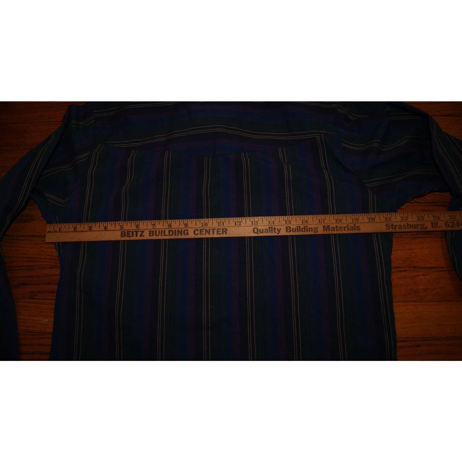 Vintage VTG Outlaw Western Wear Pearl Snap Shirt Men M Purple Stripe Size US M / EU 48-50 / 2 - 7 Thumbnail