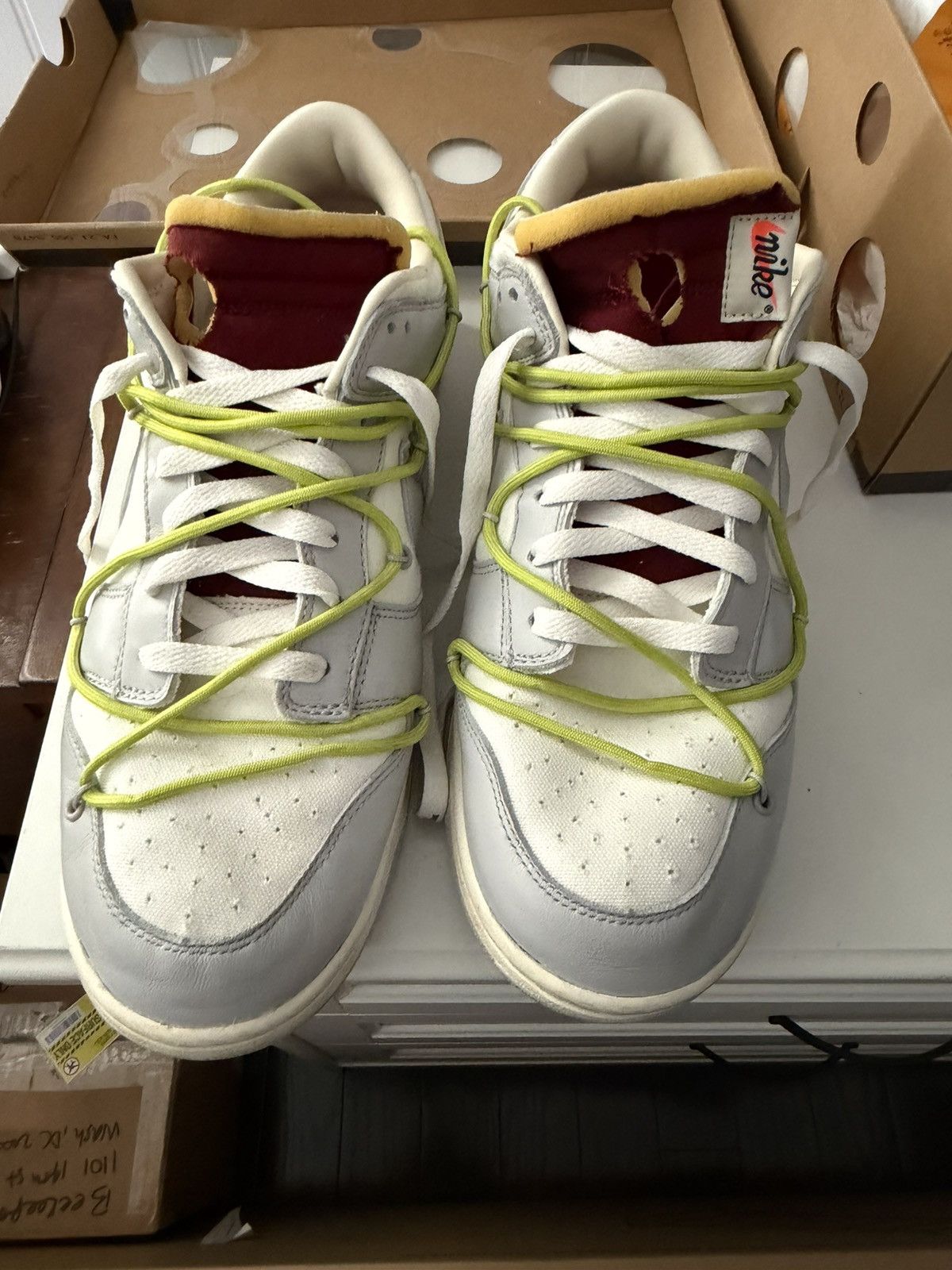 Nike × Off-White Nike Dunk Low Off-White Lot 8 Size US 13 / EU 46 - 4 Thumbnail