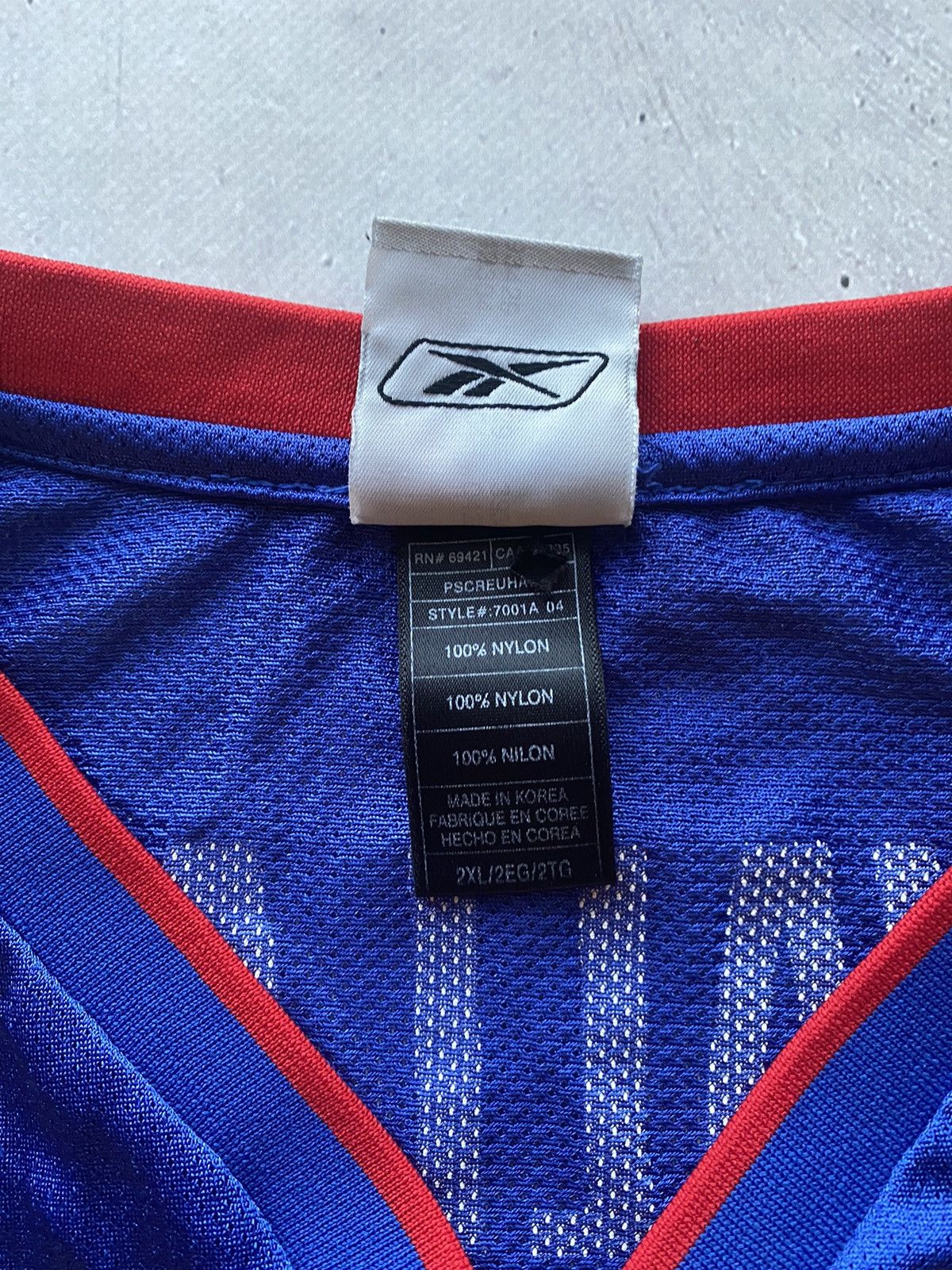 NBA × Reebok × Vintage Vintage Detroit Pistons Ben Wallace Reebok Basketball Jersey Size US XXL / EU 58 / 5 - 6 Thumbnail