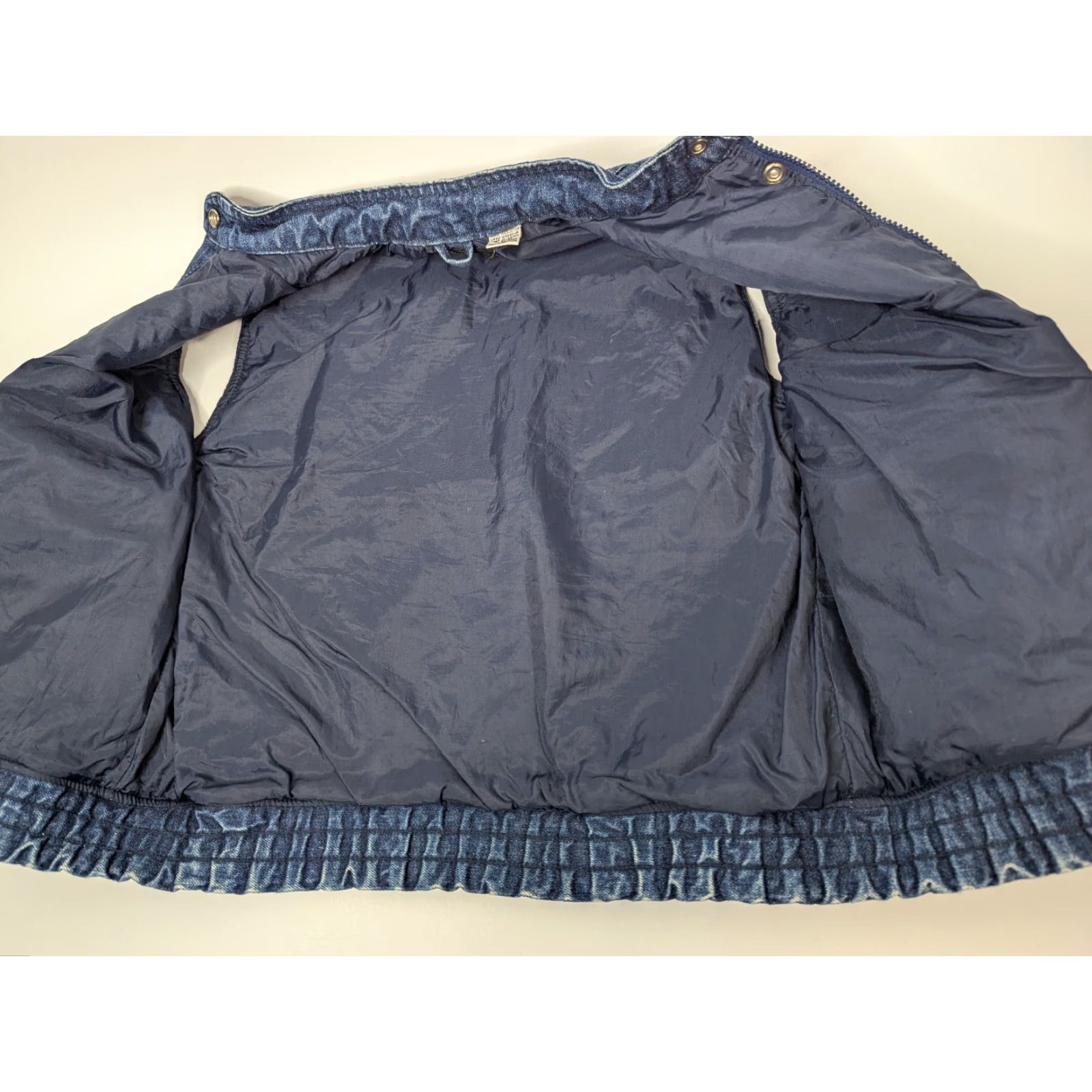 Lee VINTAGE Nuggets Lee Golden Nugget Women's M Cropped Jean Vest Jacket Denim Blue Cotton Nylon Lining Retro Style Women’s Jacket Vest Short Jacket Size 32" / US 10 / IT 46 - 6 Thumbnail