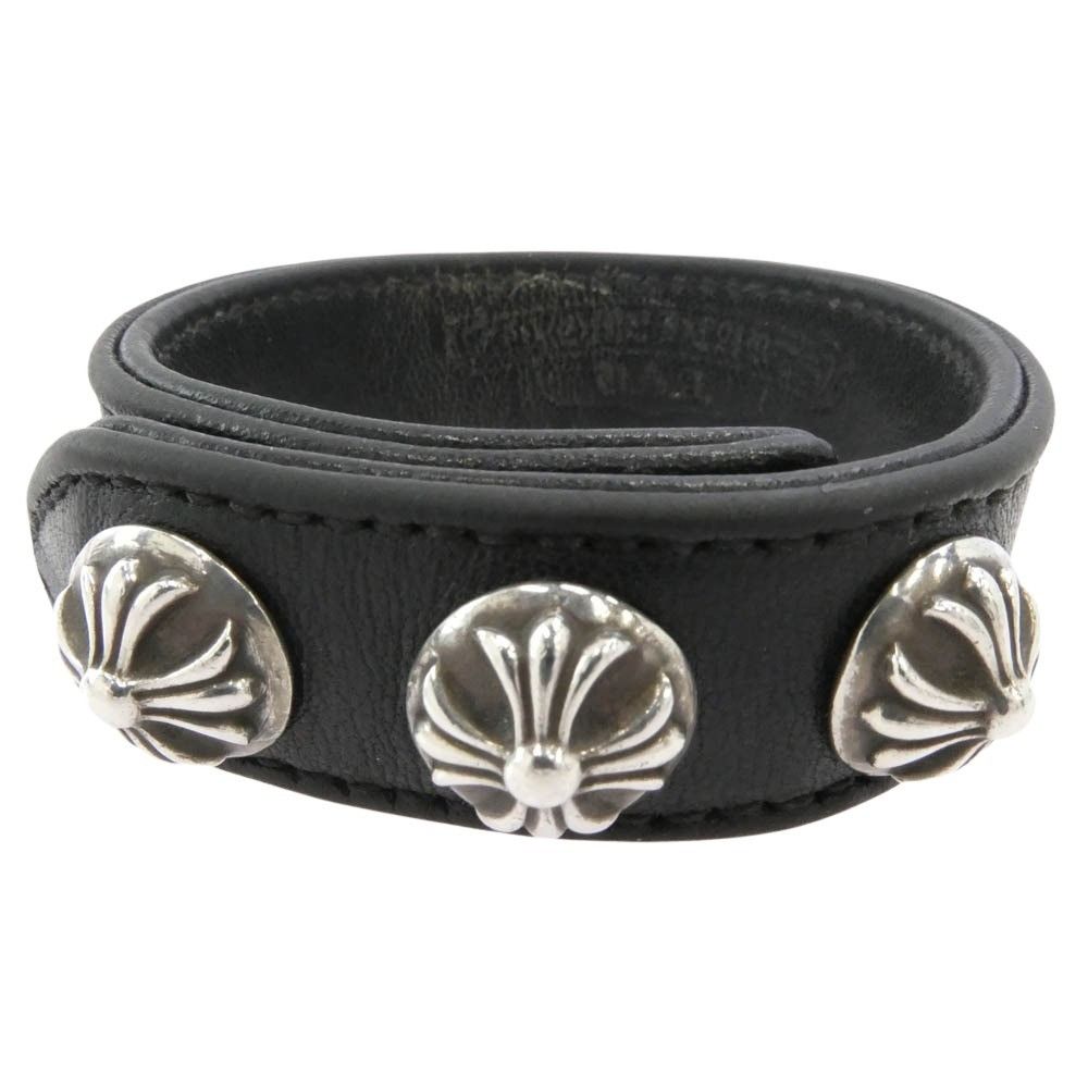 Chrome Hearts Chrome Hearts 3 Button Snap Leather Bracelet Size ONE SIZE - 1 Thumbnail