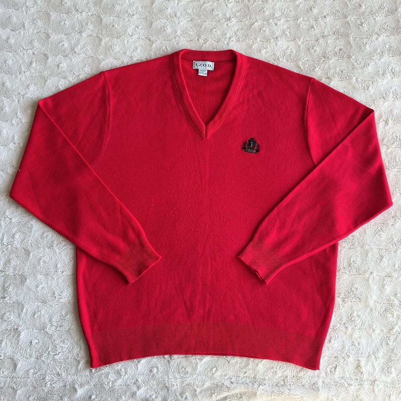 Izod Vintage Izod Sweater Pullover Mens XL Red V-Neck 90s Tennis Size US XL / EU 56 / 4 - 1 Thumbnail