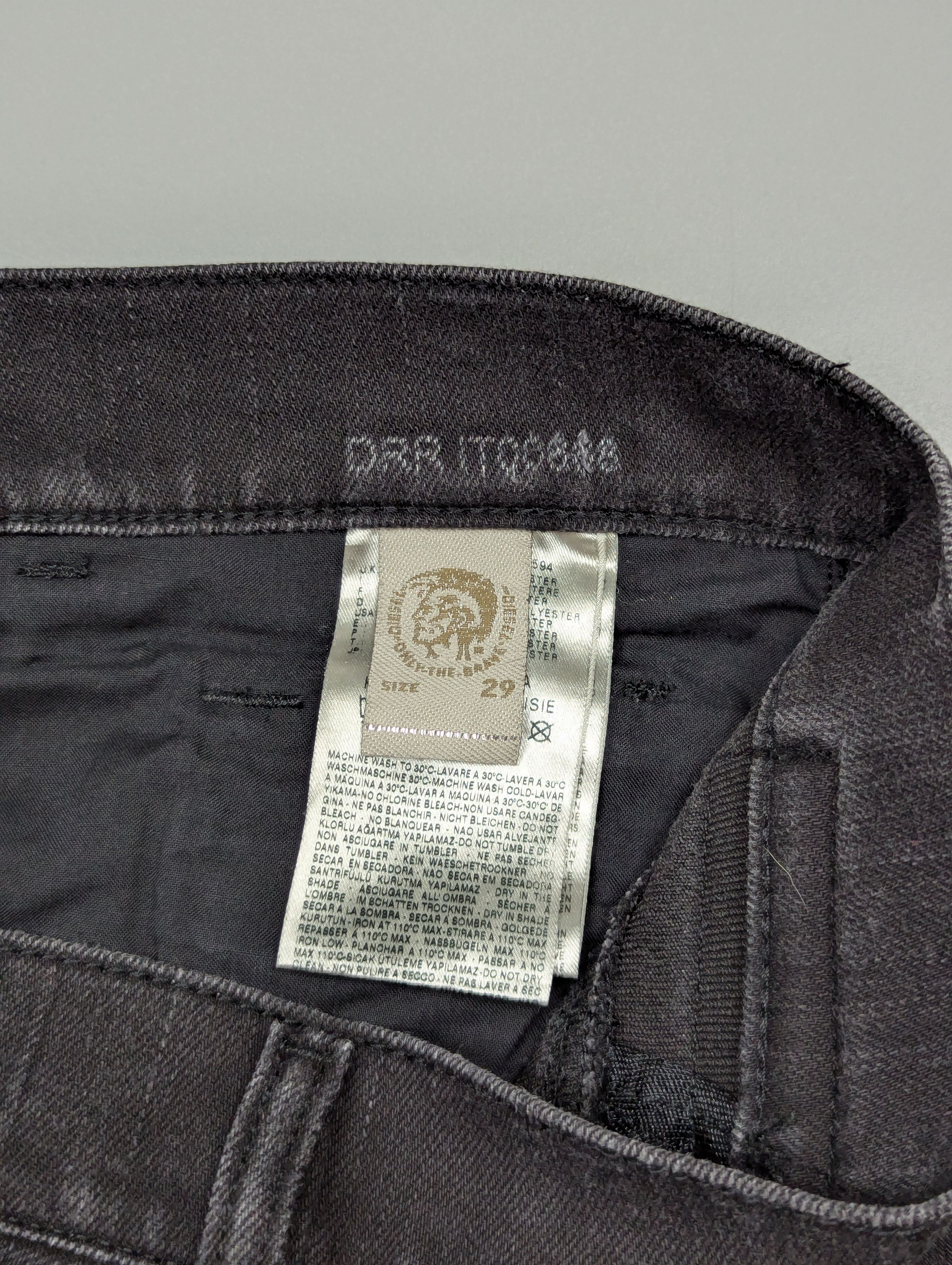 Diesel Vintage Women's Super Slim Stretch Black Distressed Shorts Size 29" - 8 Thumbnail