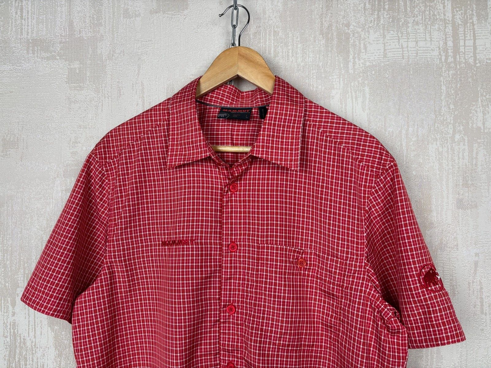 Mammut Check Short Sleeve Shirt Outdoor Hiking
